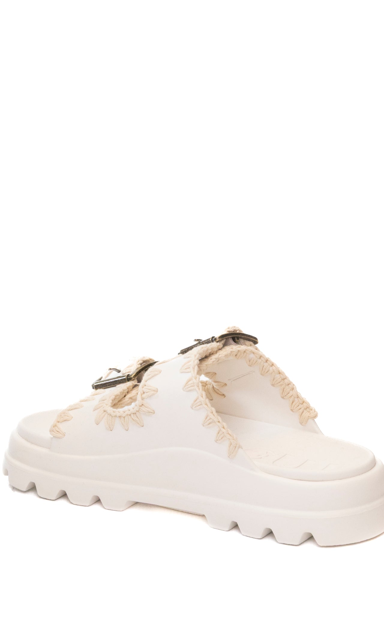MOU Sandalo doppia fibbia gomma bianco 661001N GUM-WHITE
