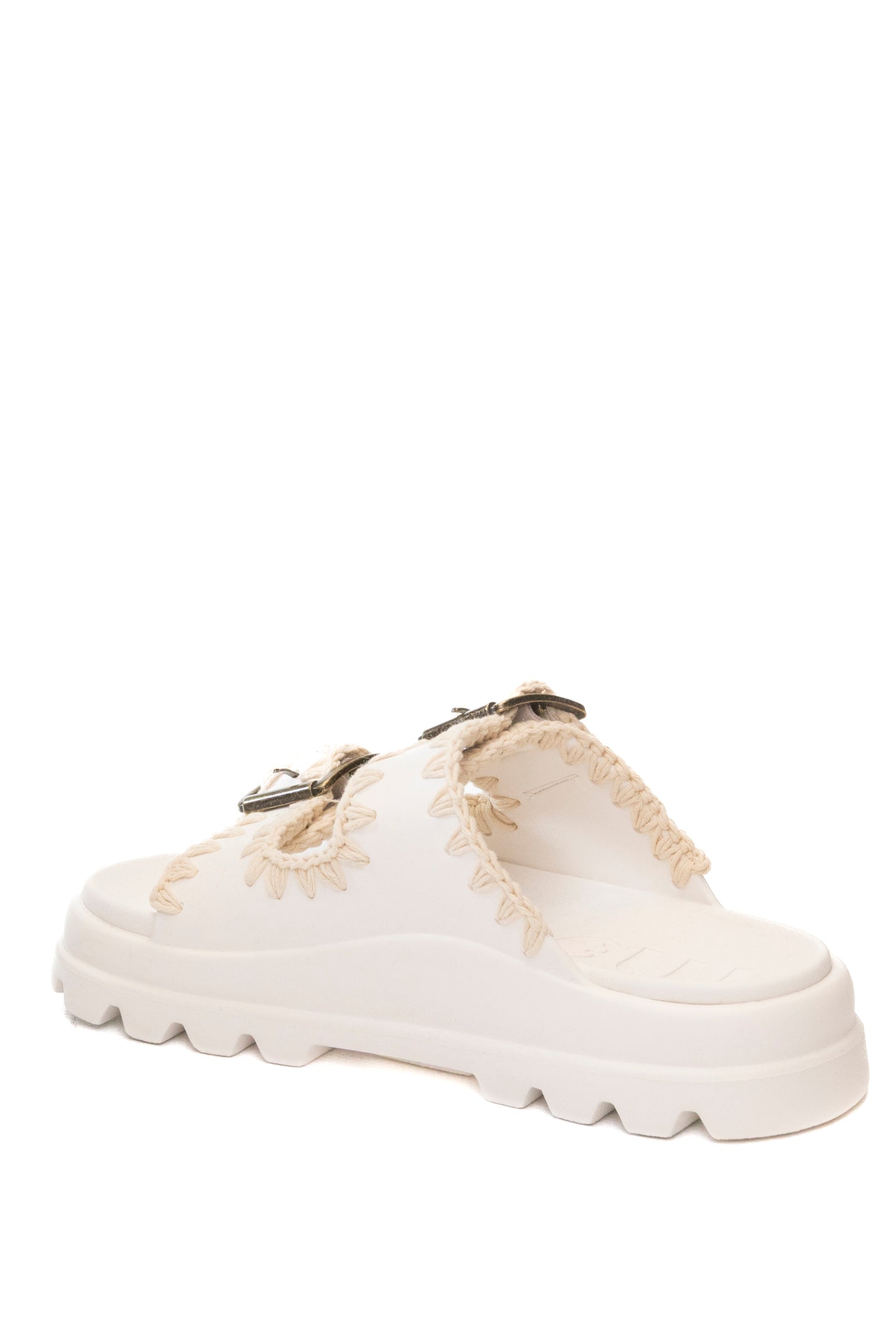 MOU Sandalo doppia fibbia gomma bianco 661001N GUM-WHITE