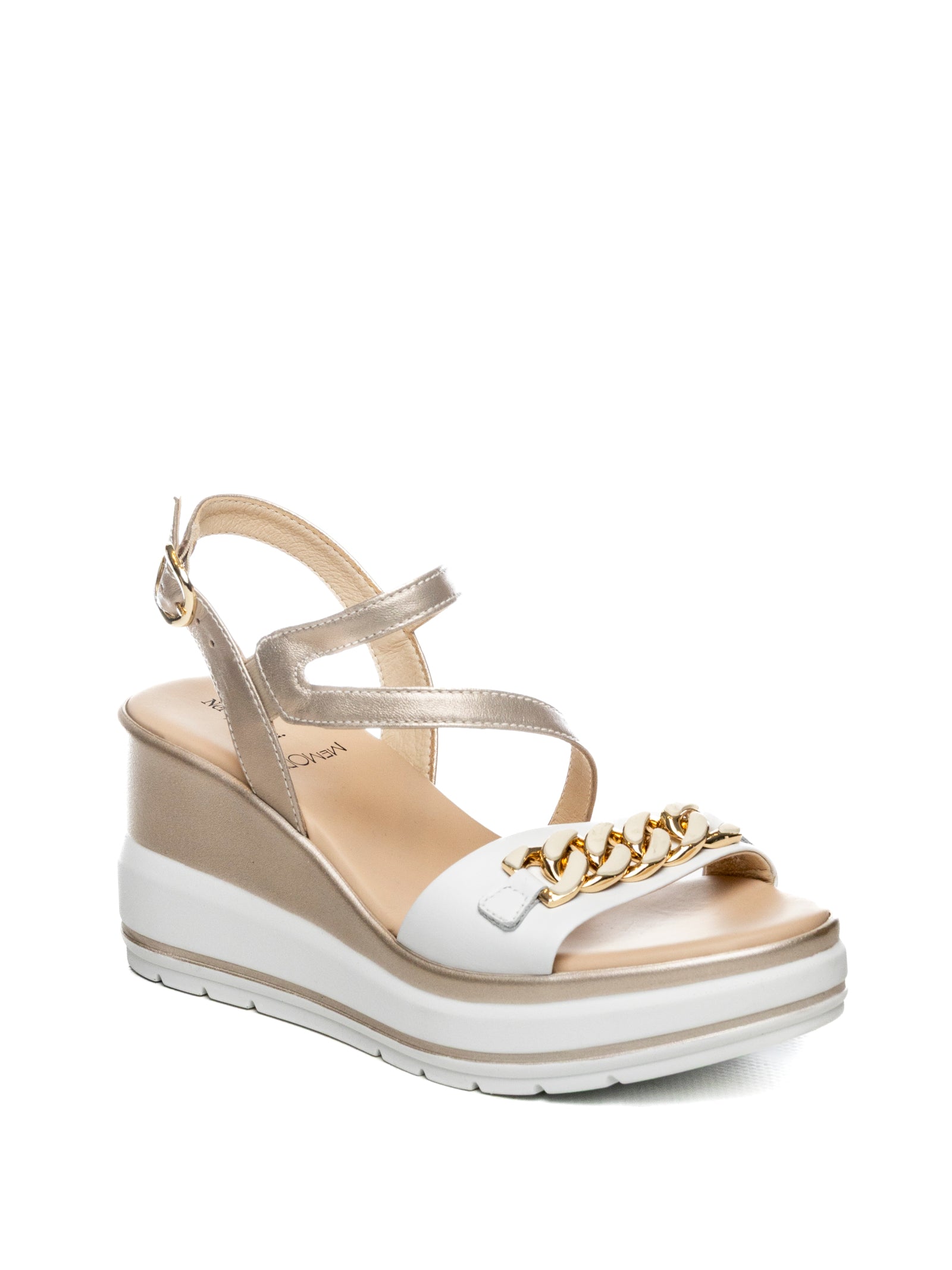 NERO GIARDINI Sandalo zeppa bianco E615962 LOIRA-BIANCO