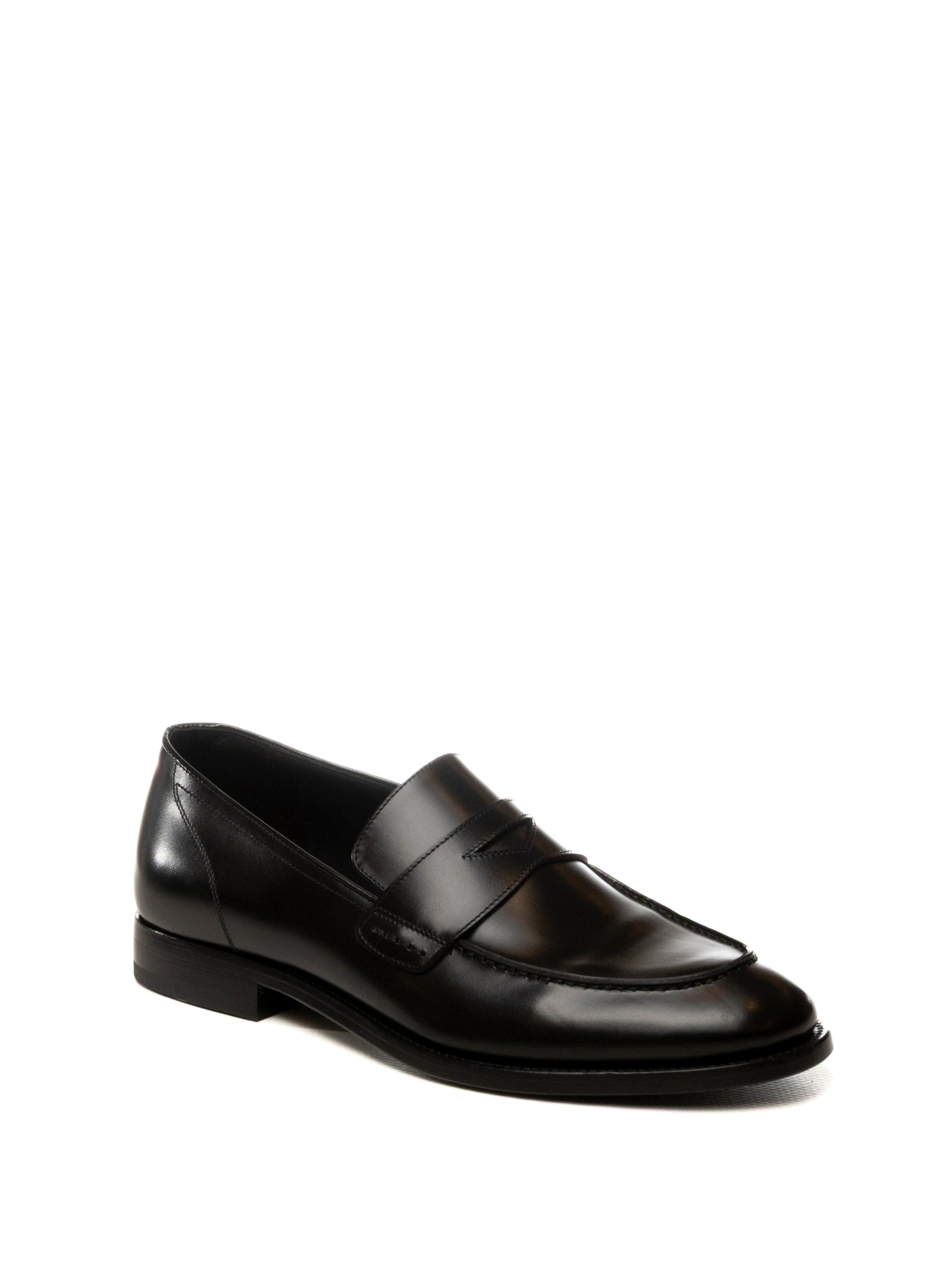 PANTANETTI Mocassino spazzolato nero 18602 REIMS-NERO