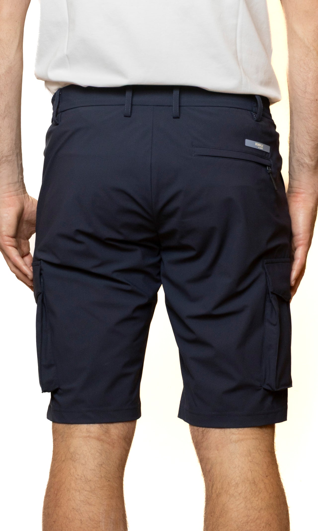 PEOPLE OF SHIBUYA bermuda cotone blu OMONO PM950-790