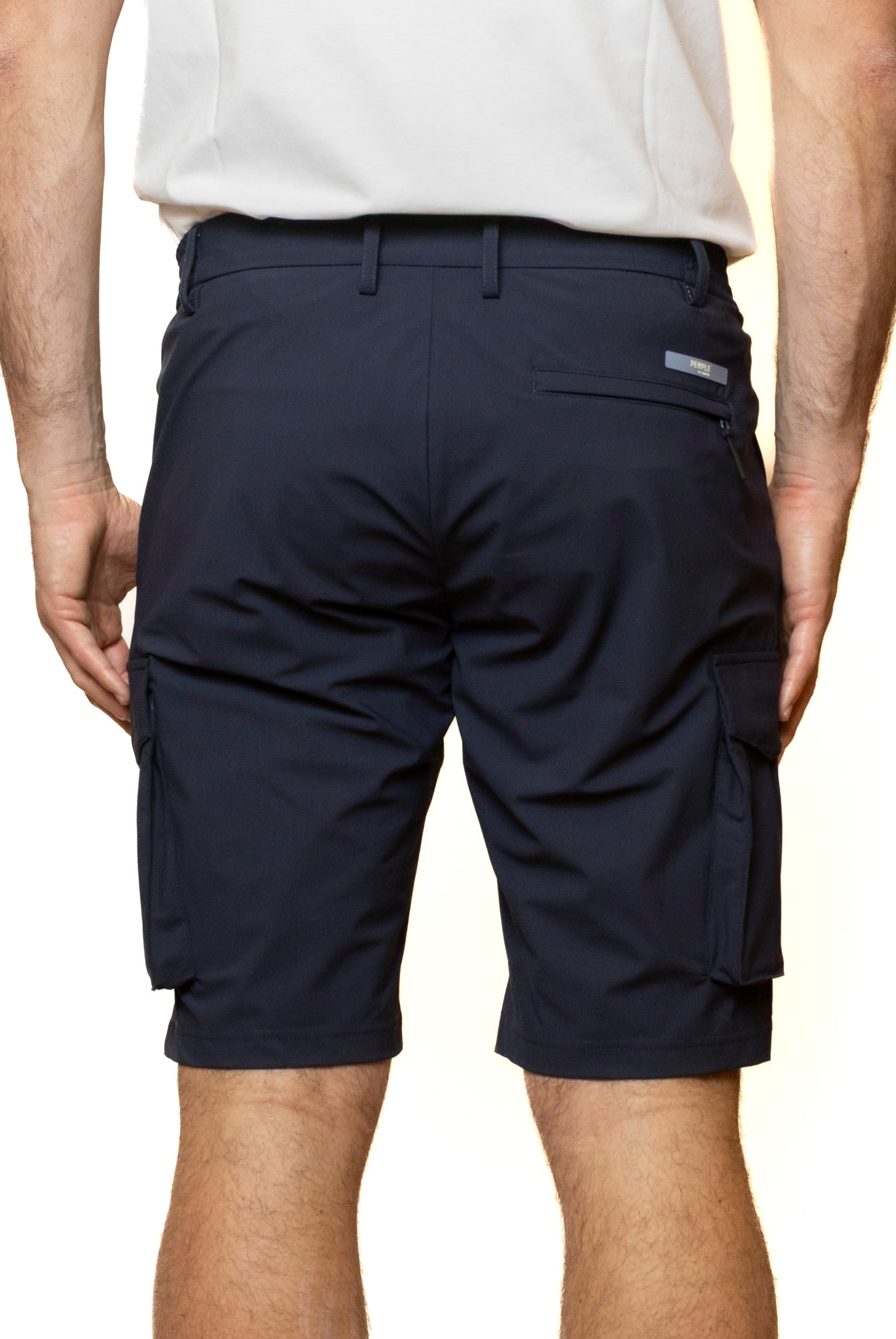 PEOPLE OF SHIBUYA bermuda cotone blu OMONO PM950-790