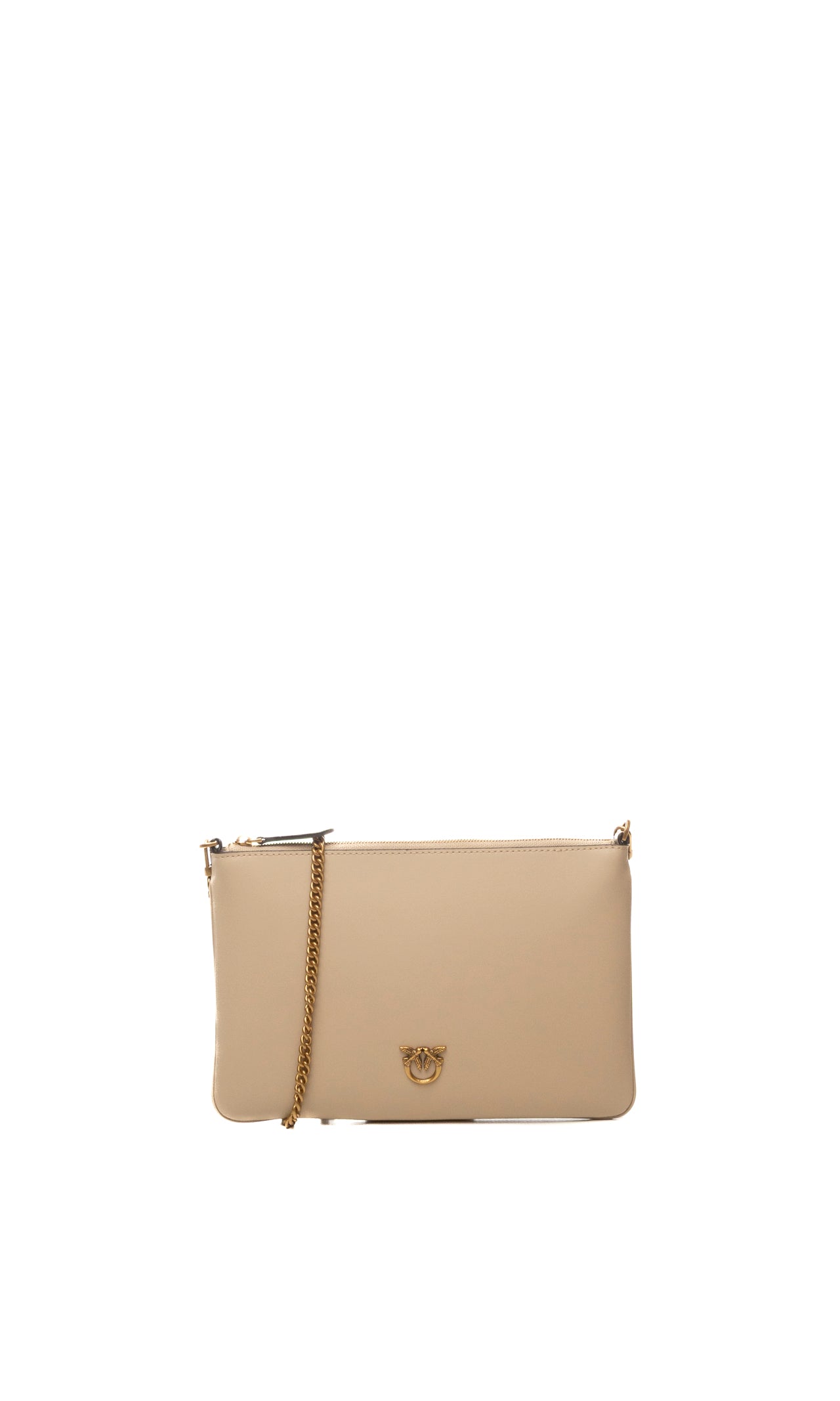 PINKO borsa a spalla flat classic beige/oro 100455-AOF1 FLAT CLASSIC-C50Q