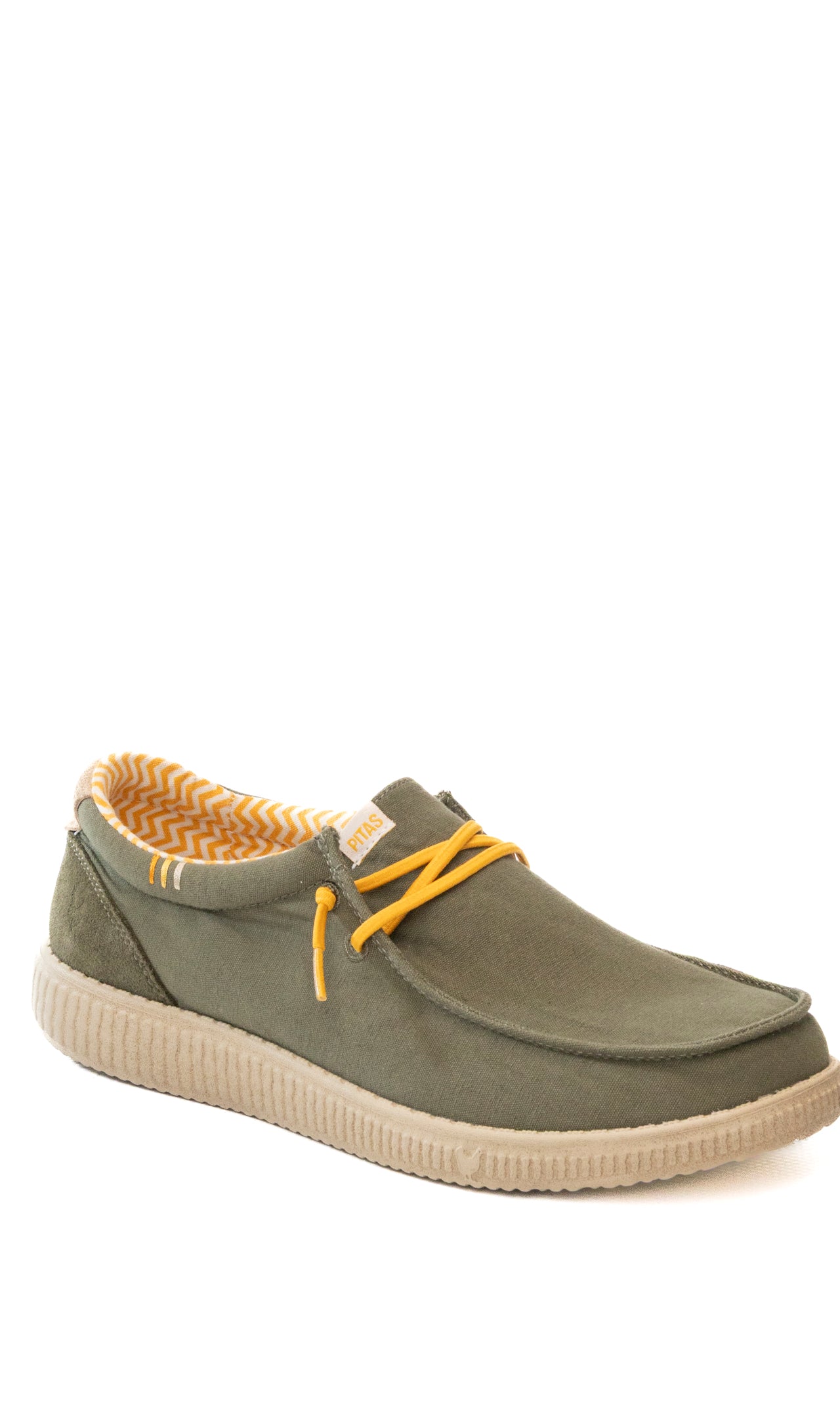 PITAS Slip on ledro kaki LEDRO TESSUTO-KAKI