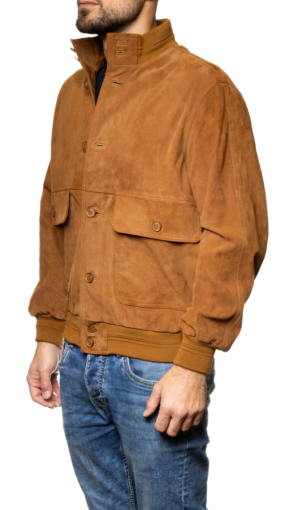 PK BY PASKAL giubbino camoscio caramello 003 CAM-WHISKY
