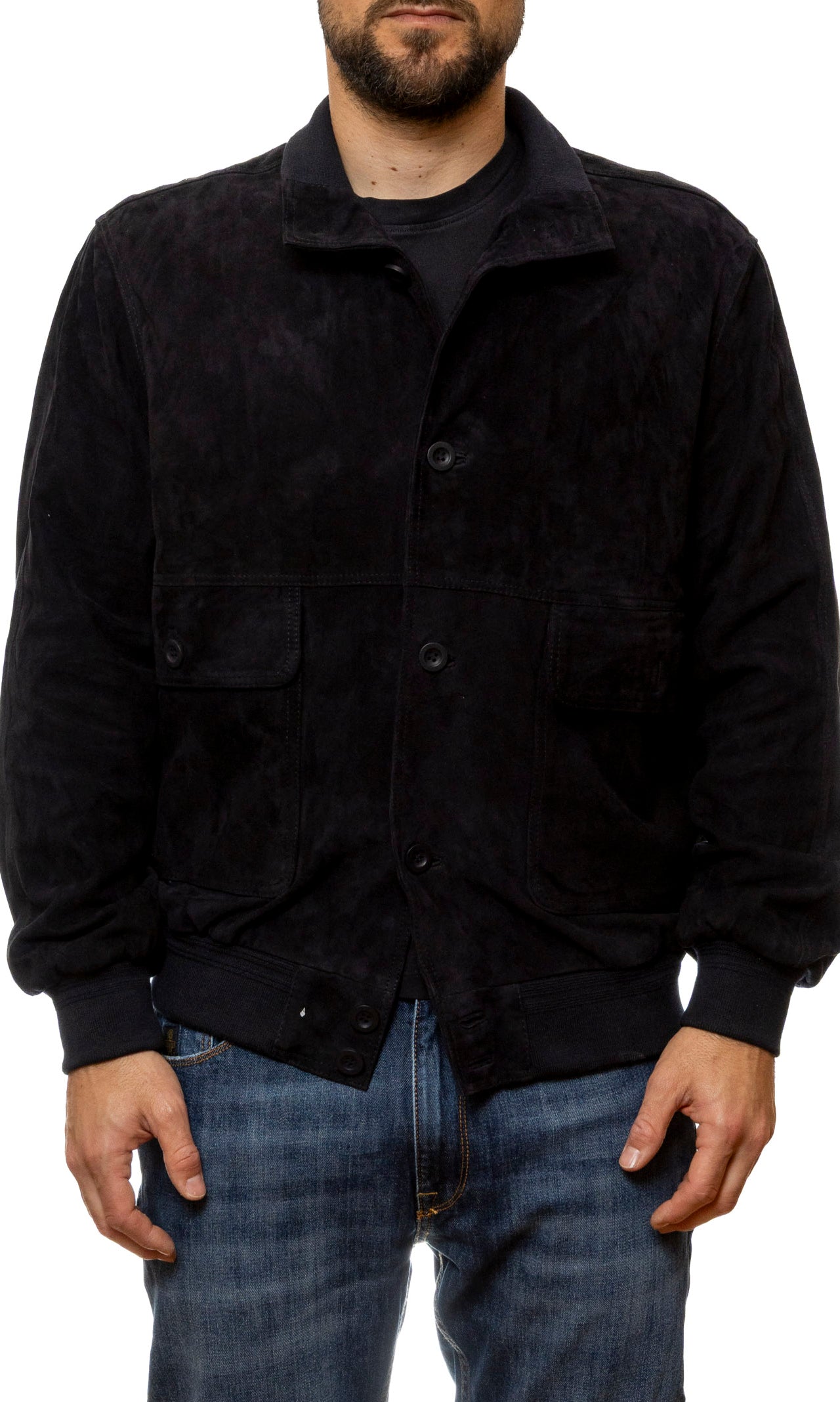 PK BY PASKAL giubbino camoscio blu 004 CAM-BLU