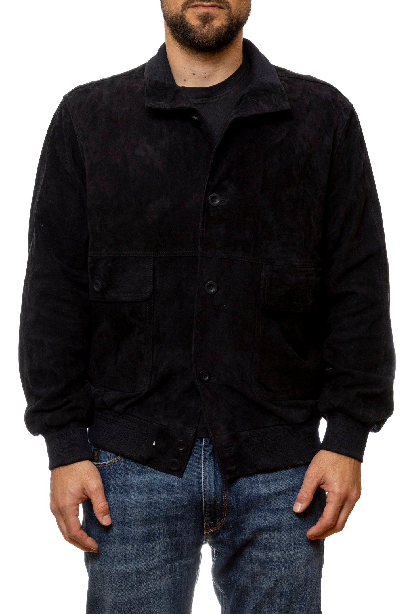 PK BY PASKAL giubbino camoscio blu 004 CAM-BLU