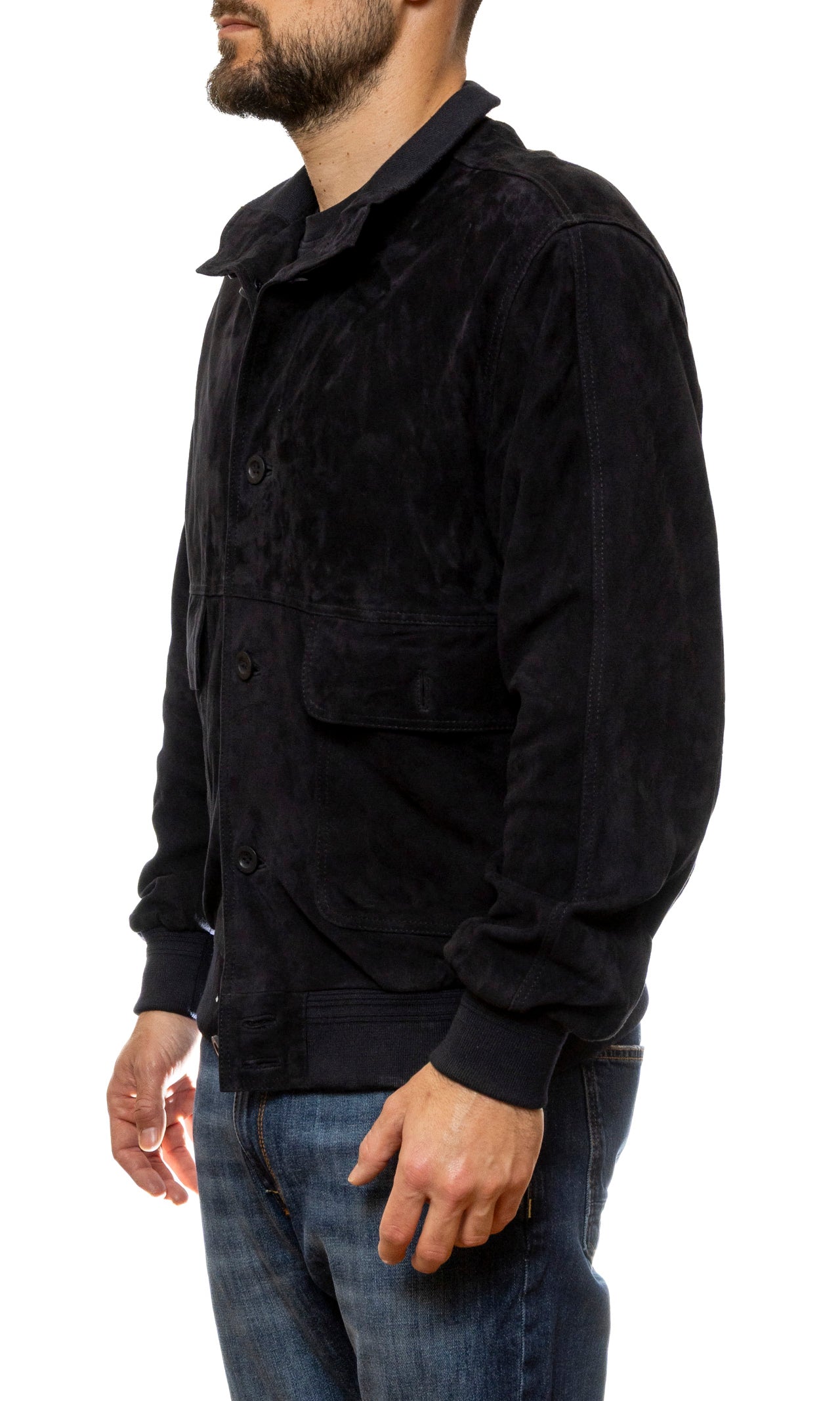 PK BY PASKAL giubbino camoscio blu 004 CAM-BLU