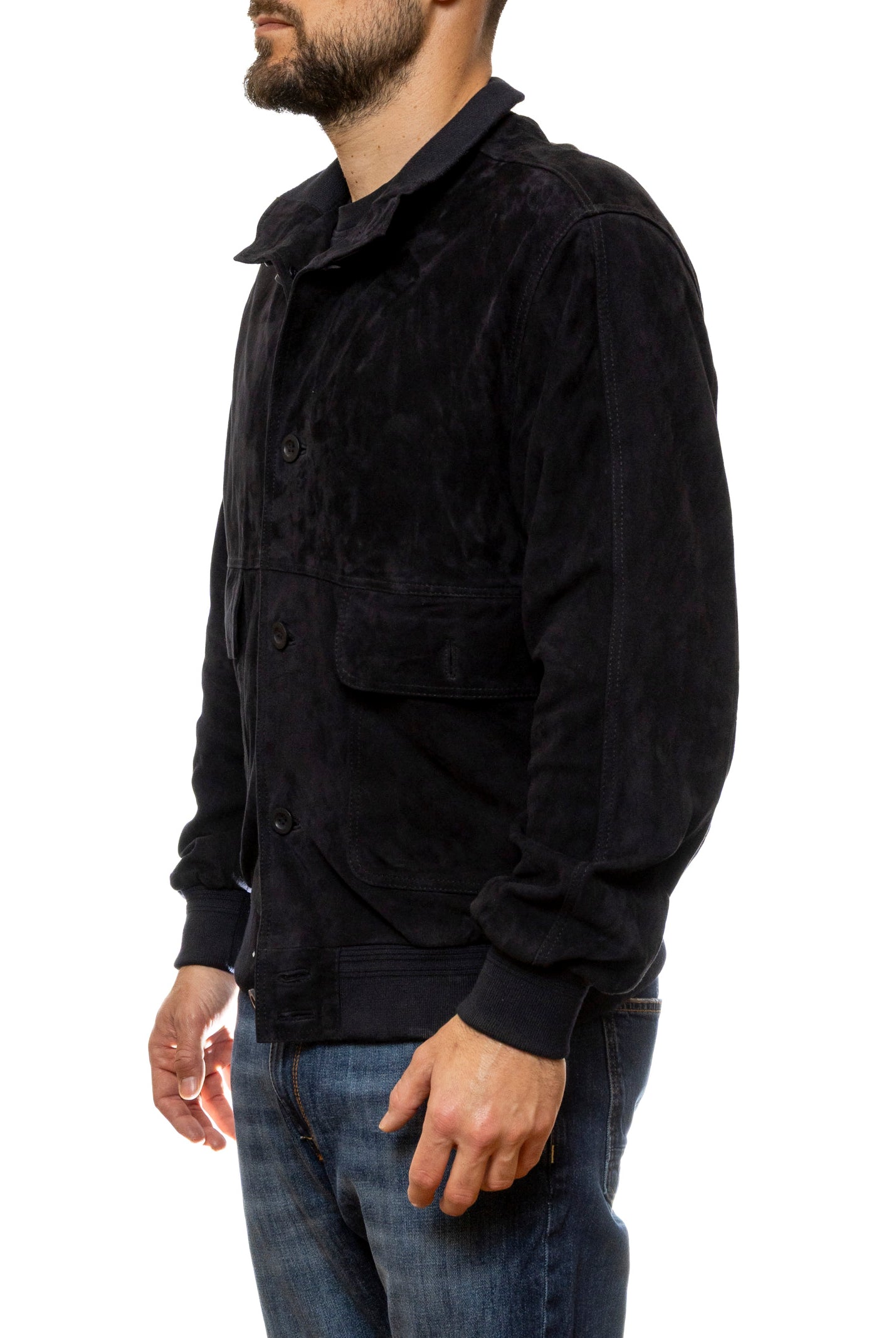 PK BY PASKAL giubbino camoscio blu 004 CAM-BLU