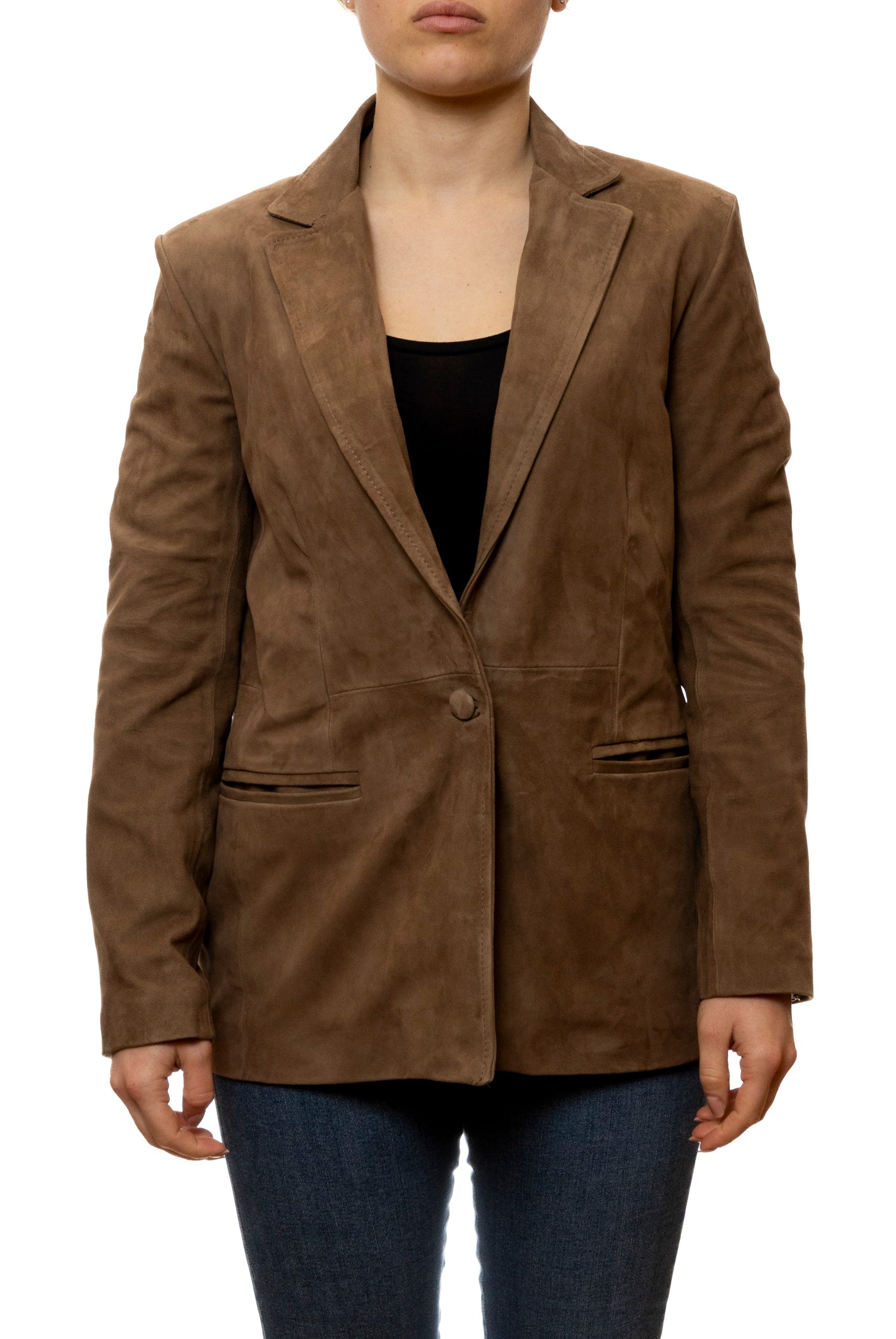 PK BY PASKAL blazer camoscio tortora 126 CAM-TORTORA