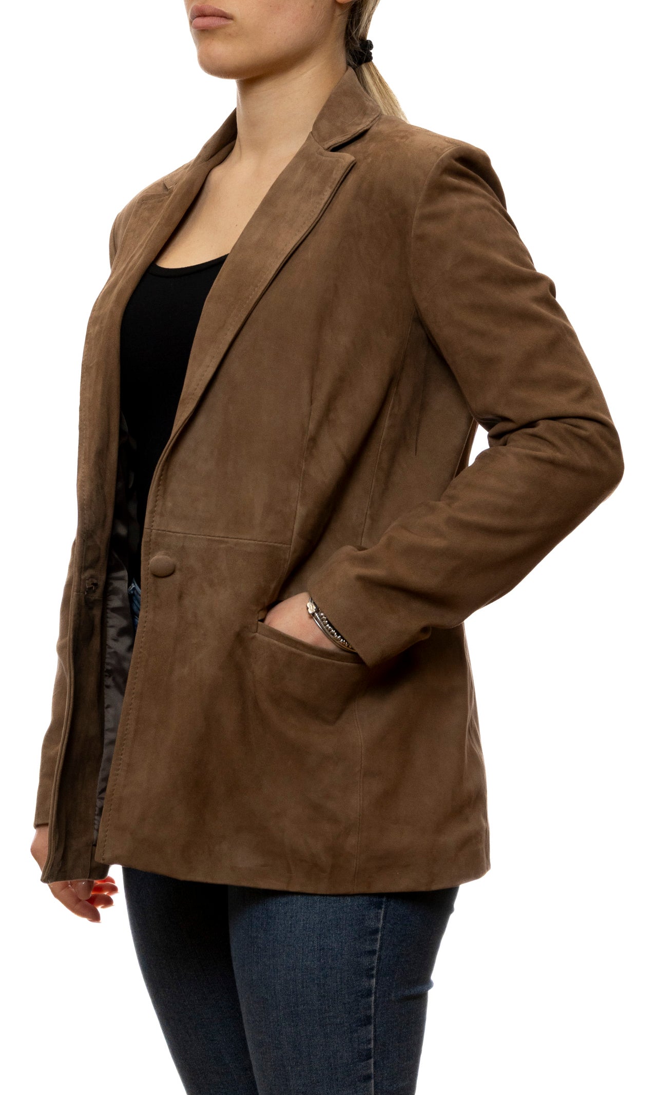 PK BY PASKAL blazer camoscio tortora 126 CAM-TORTORA