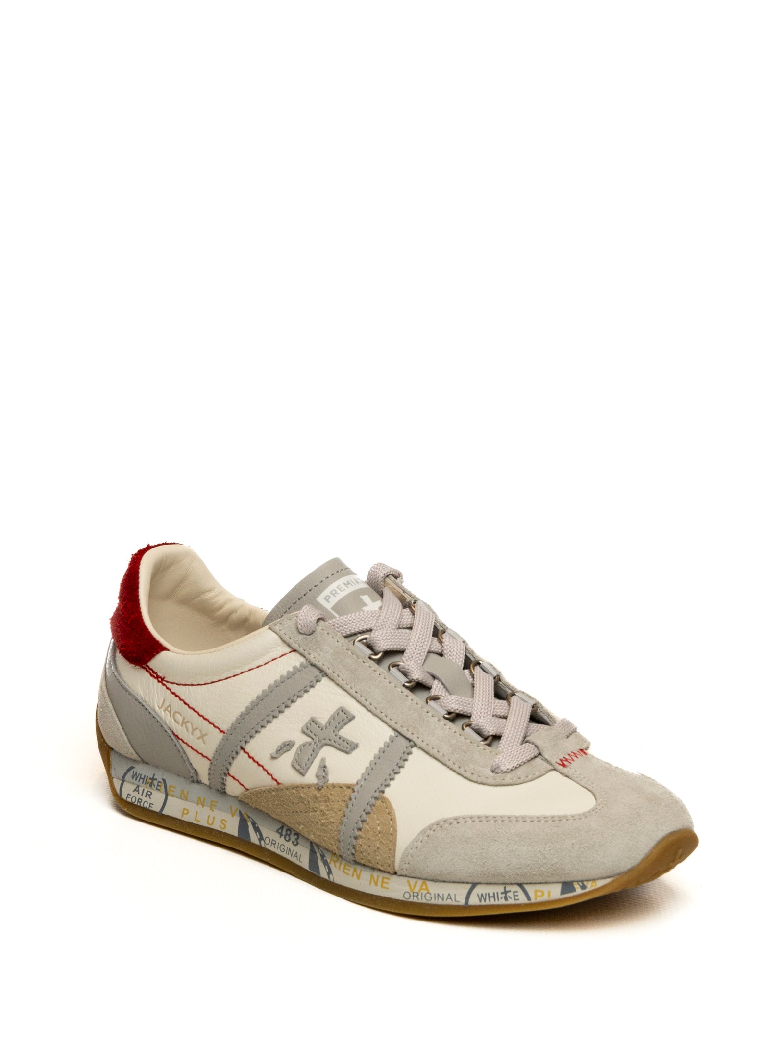 PREMIATA Sneaker jackyx bianco/rosso JACKYX 8225-GRIGIO/ROSSO