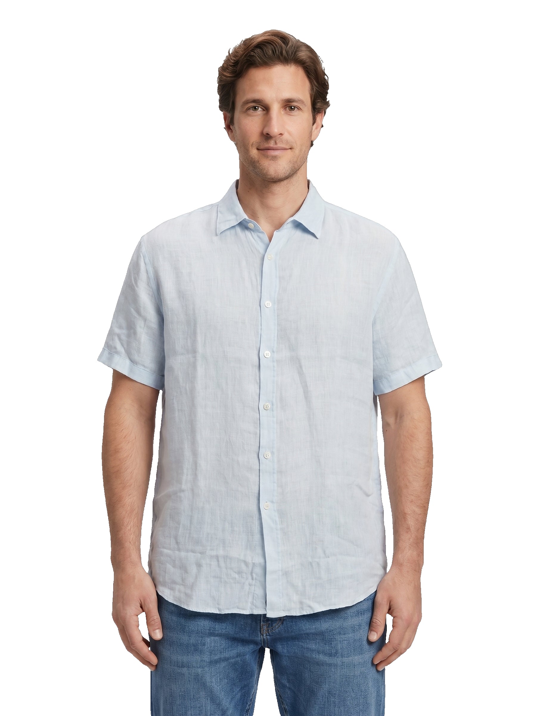 QB24 camiscia cotone azzurra 0126080 COTONE-L.BLU