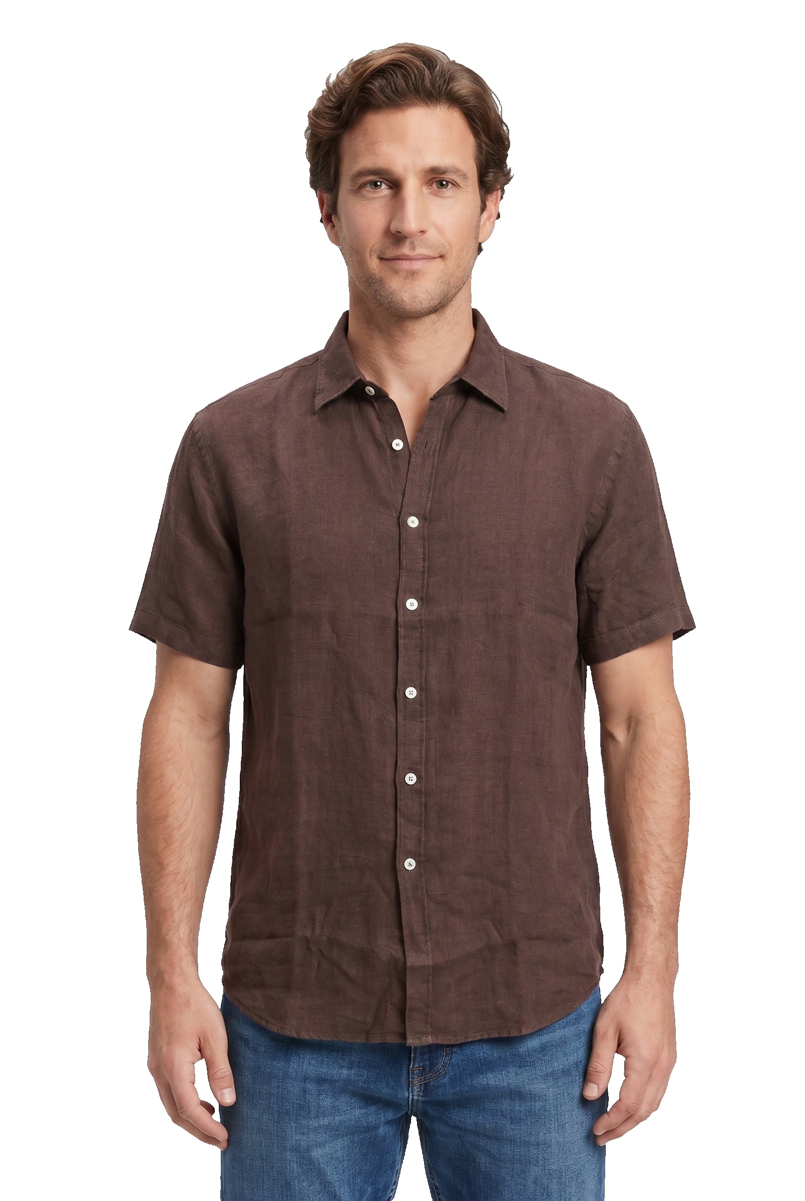 QB24 camicia cotone moro 0126080 COTONE-MORO