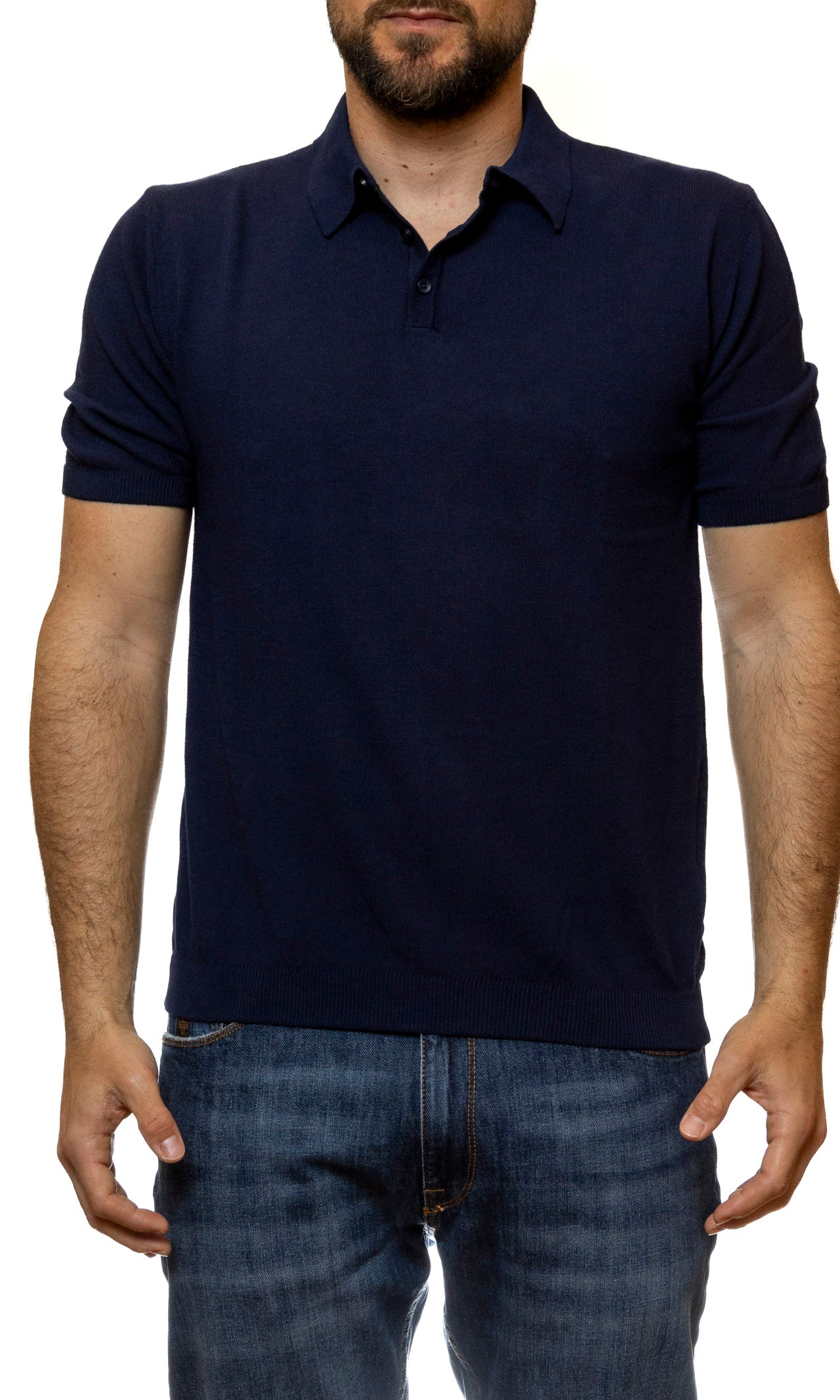 QB24 polo cotone blu 0126136 COTONE-BLU