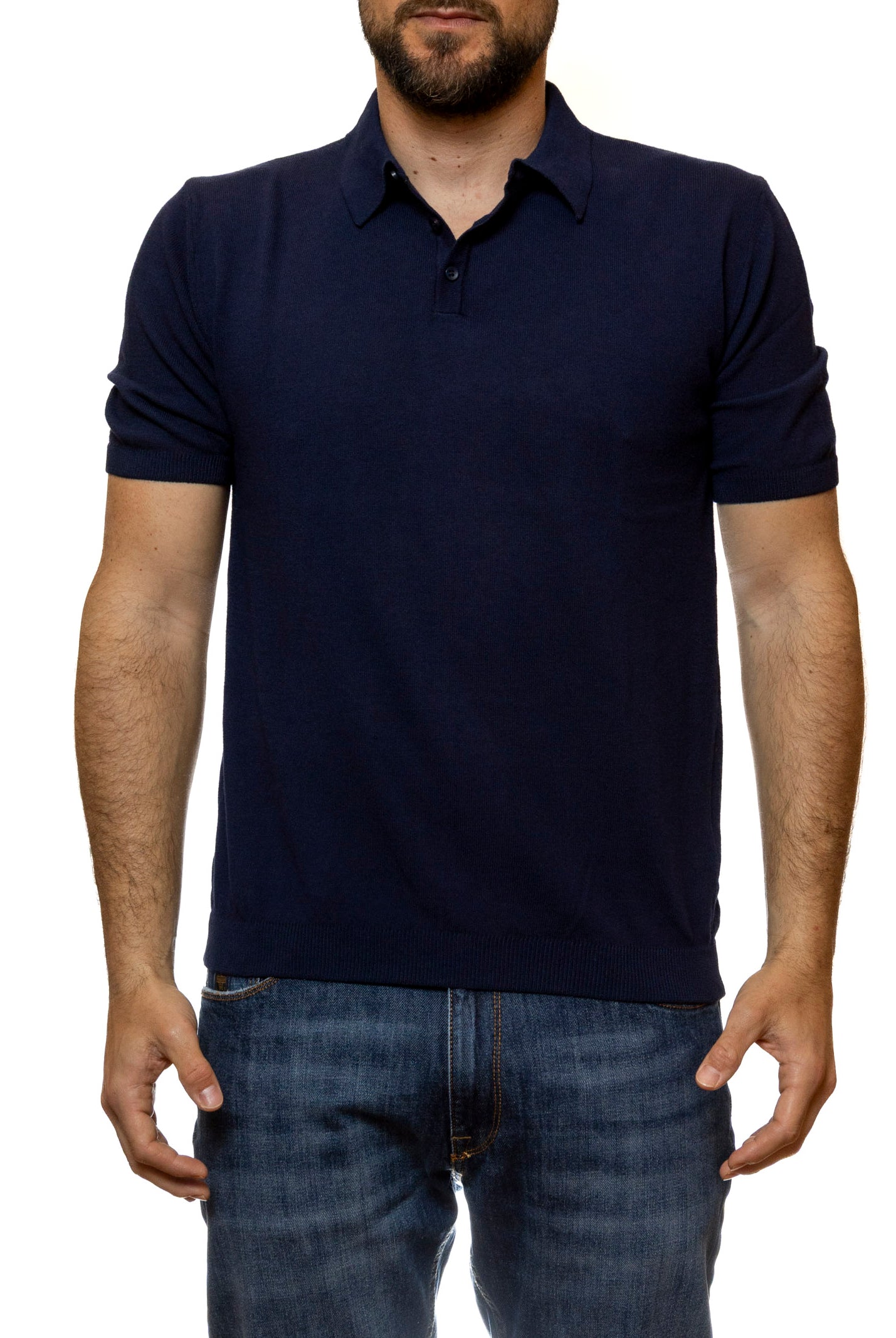 QB24 polo cotone blu 0126136 COTONE-BLU