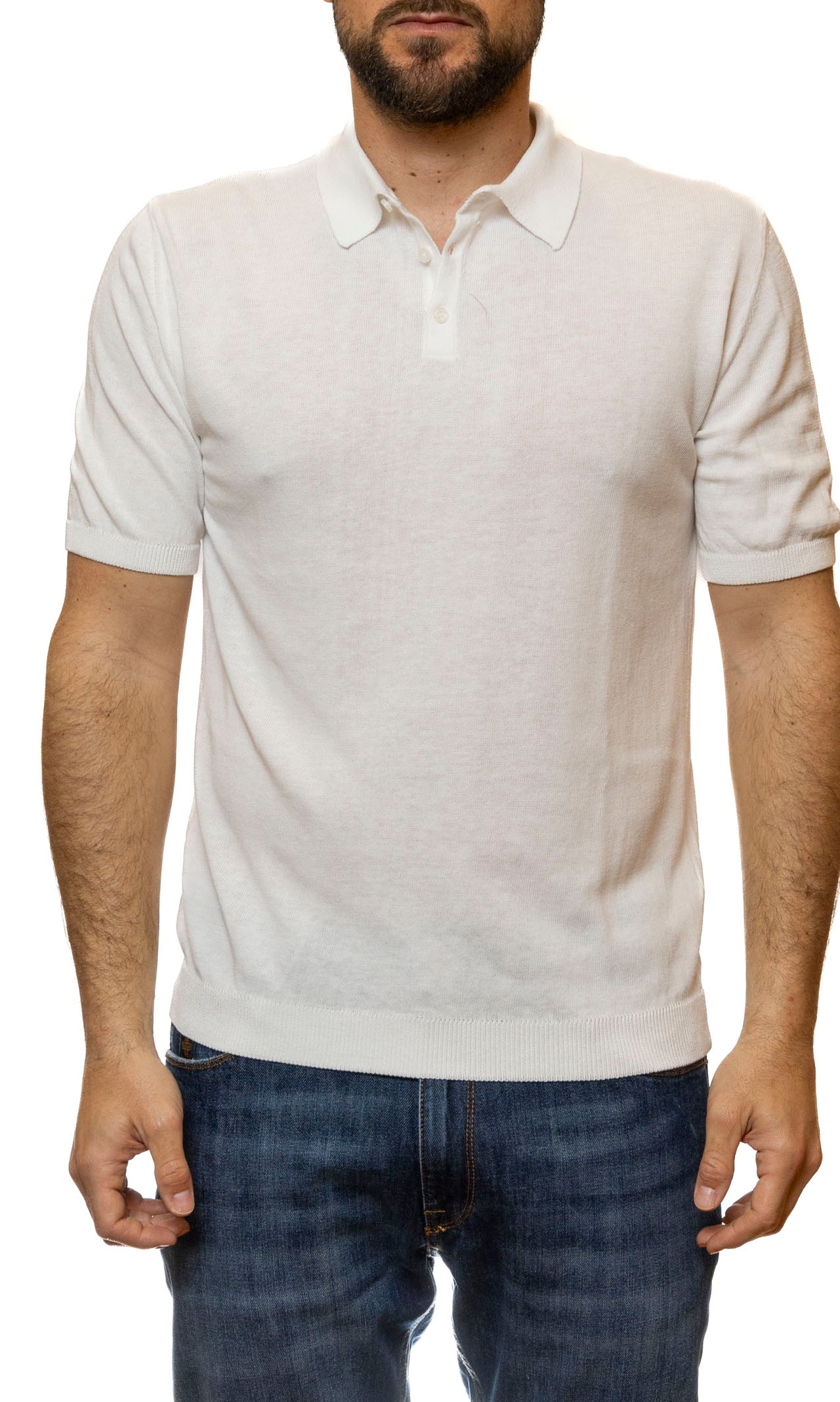 QB24 polo cotone bianco 0126136 COTONE.WHITE