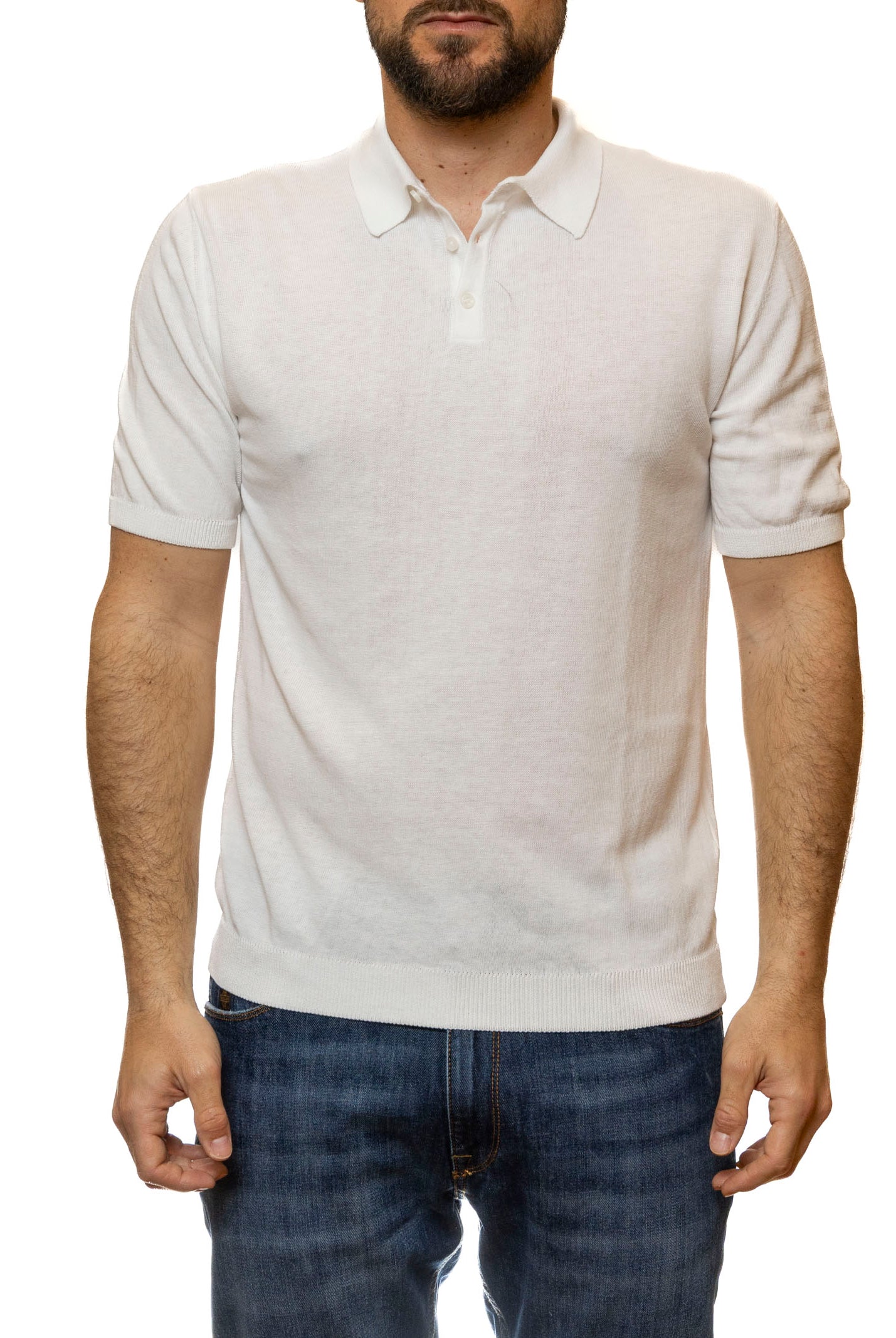 QB24 polo cotone bianco 0126136 COTONE.WHITE