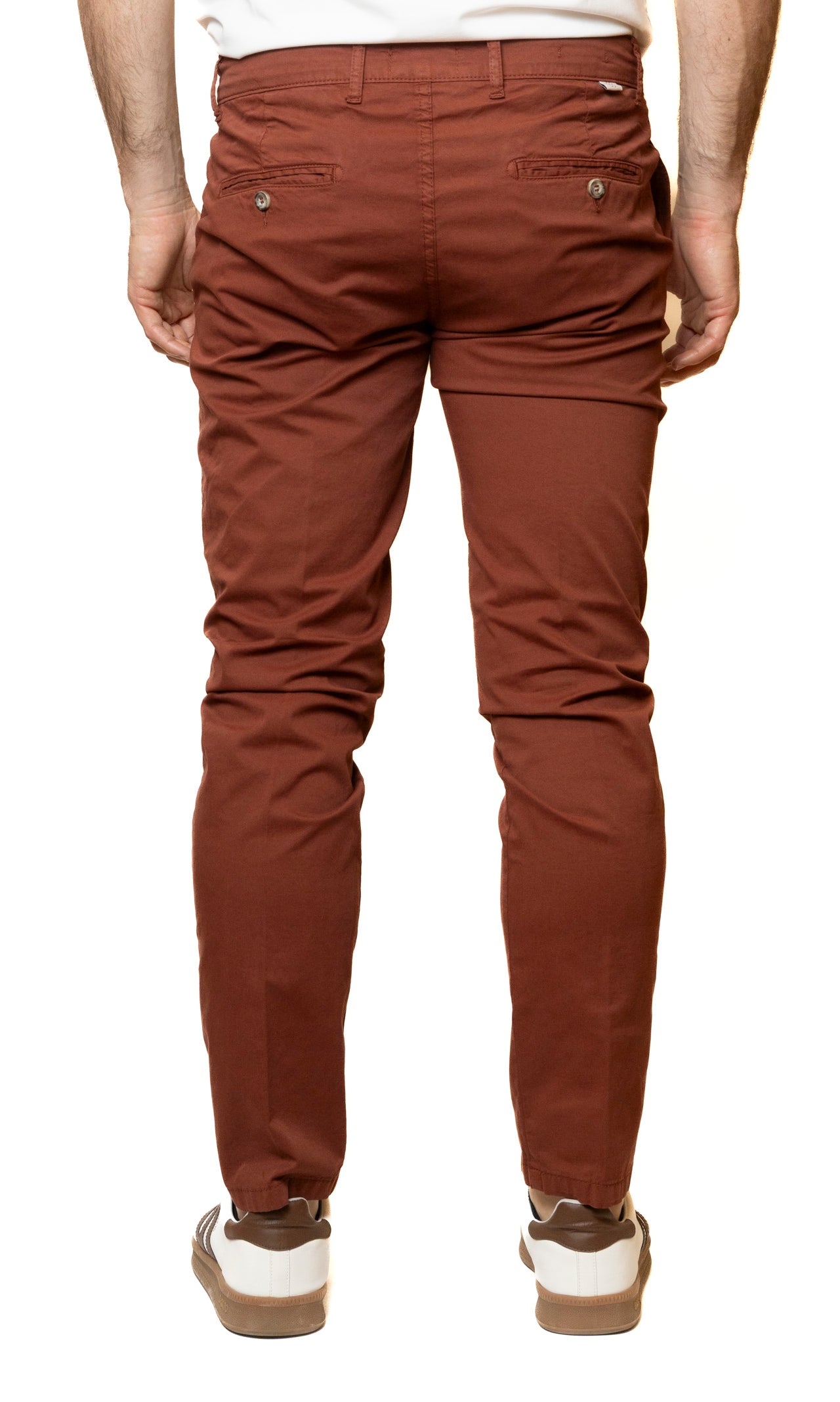 QB24 pantalone cotone arancione 0126147 COTONE-ARANCIO