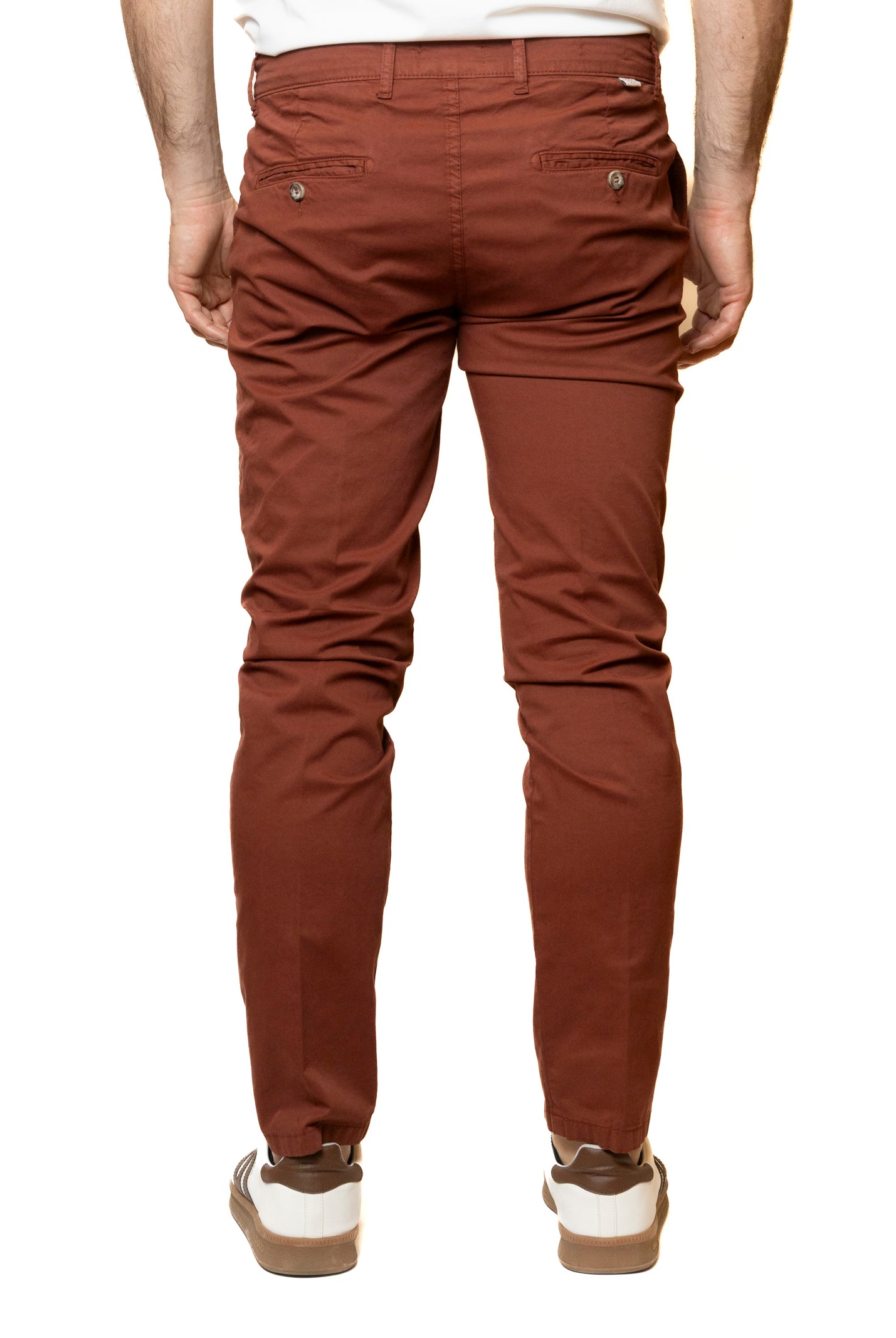 QB24 pantalone cotone arancione 0126147 COTONE-ARANCIO