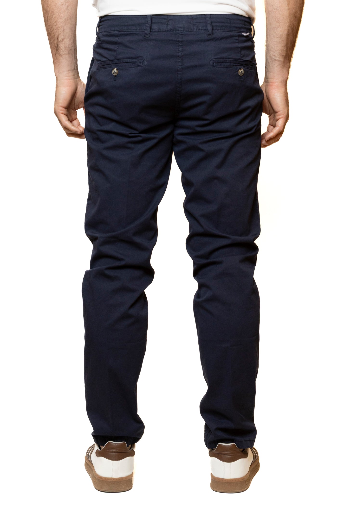 QB24 pantalone cotone blu 0126147 COTONE-BLU