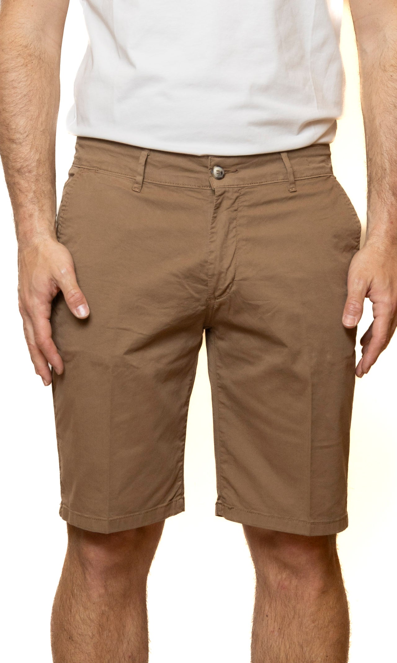 QB24 bermuda cotone beige 0126148 COTONE-BEIGE