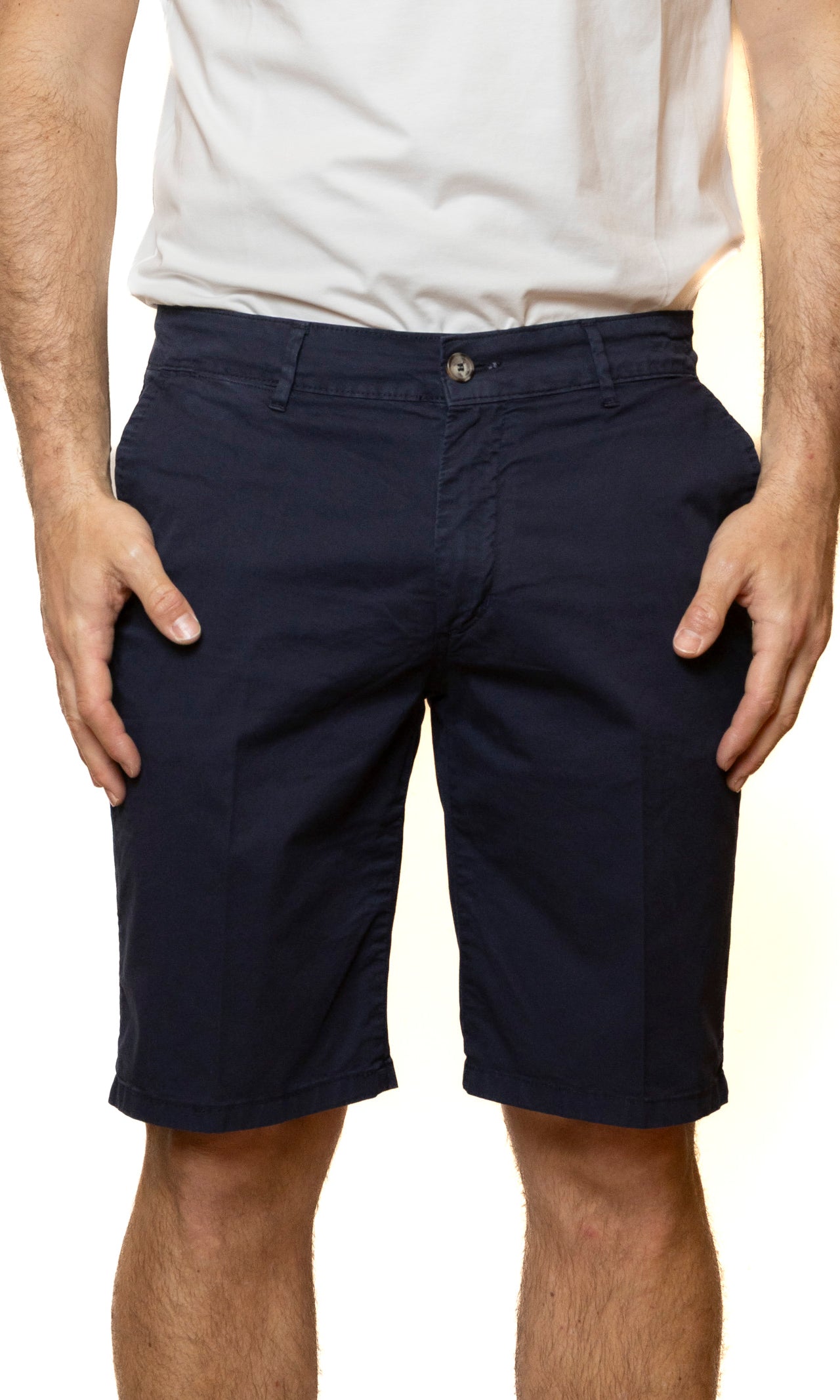 QB24 bermuda cotone blu 0126148 COTONE-BLU