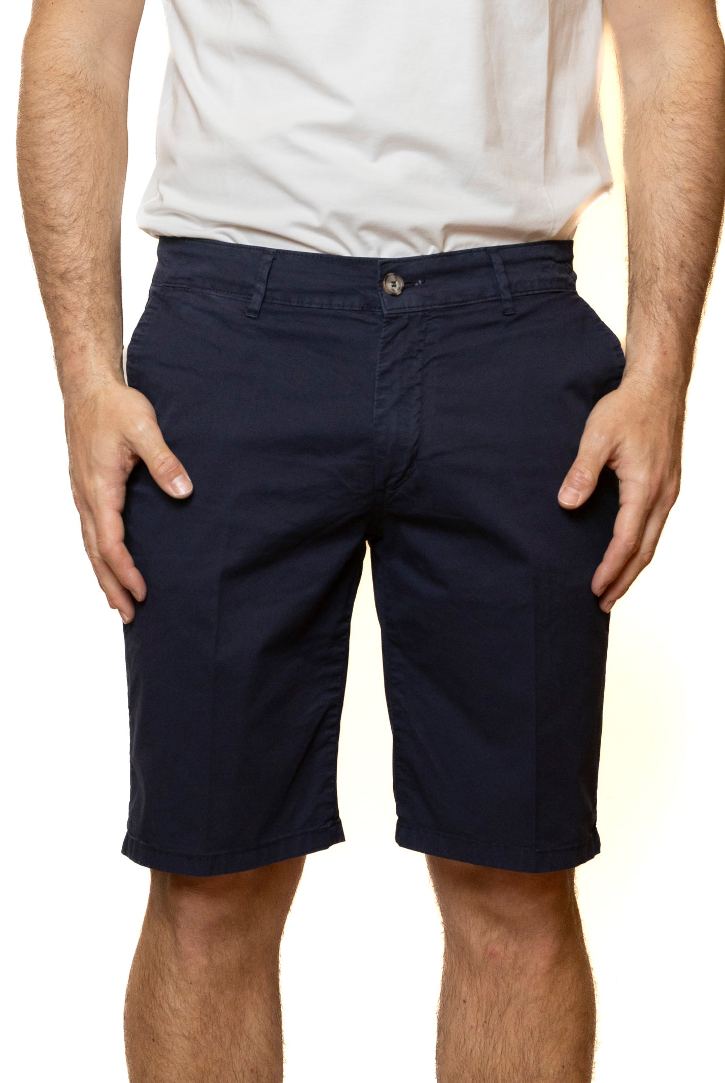 QB24 bermuda cotone blu 0126148 COTONE-BLU