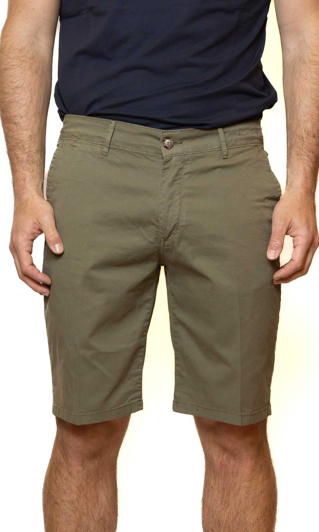 QB24 bermuda cotone verde 0126148 COTONE-GREEN