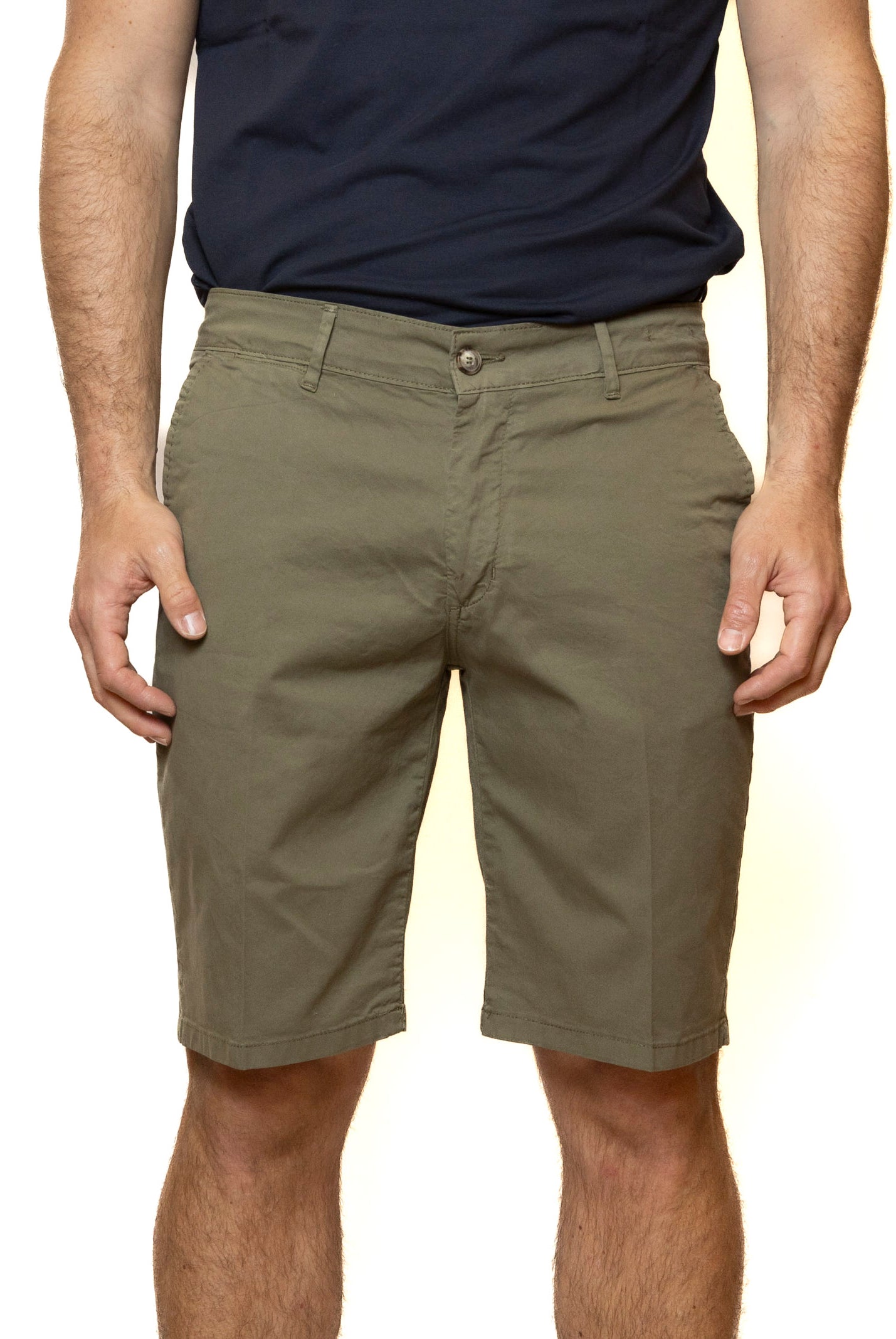 QB24 bermuda cotone verde 0126148 COTONE-GREEN