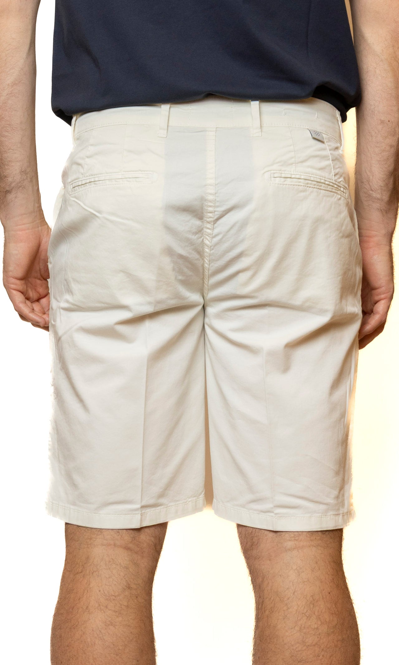QB24 bermuda cotone bianco 0126148 COTONE-WHITE