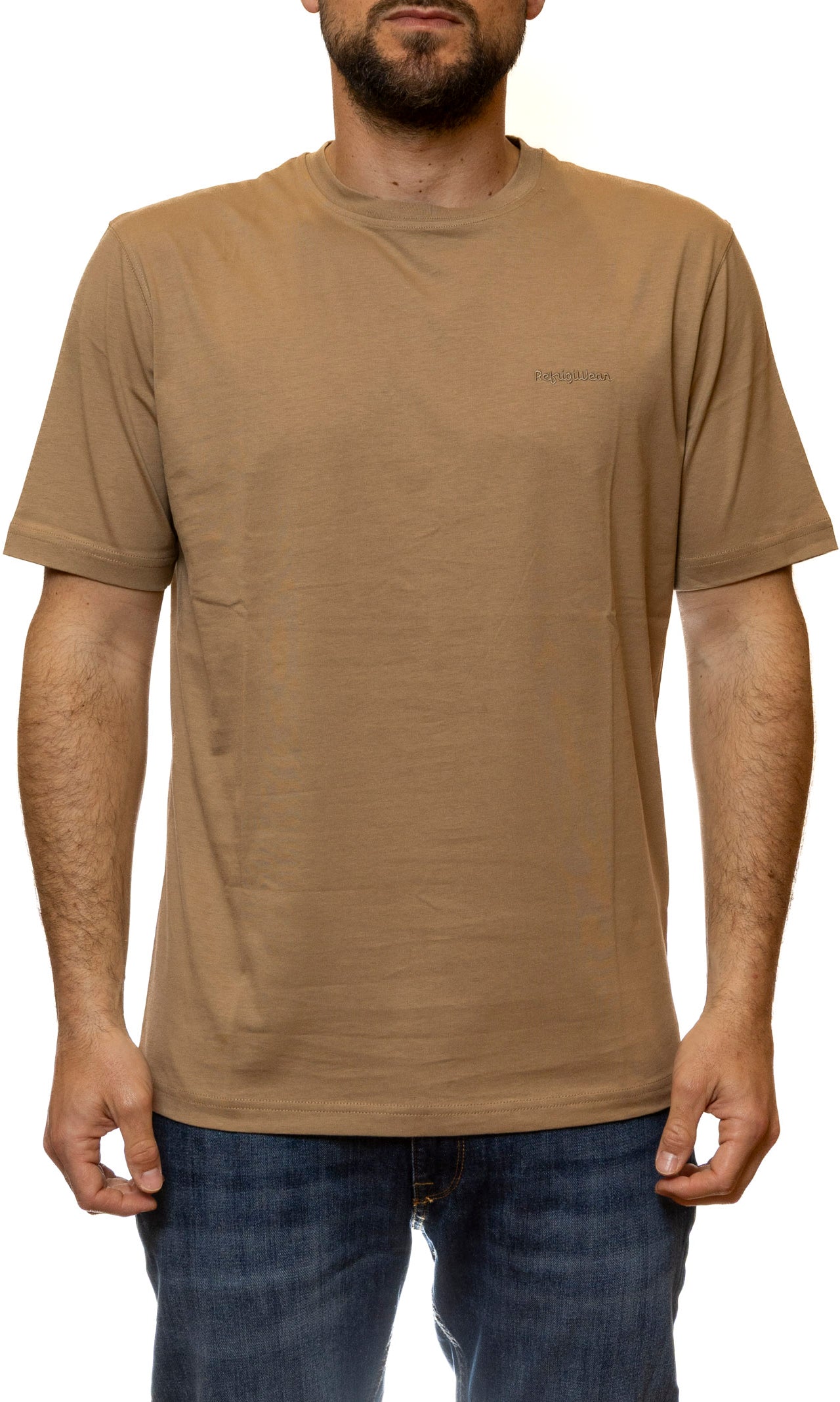 REFRIGIWEAR girocollo cotone sabbia T62800 HALEN-A01320