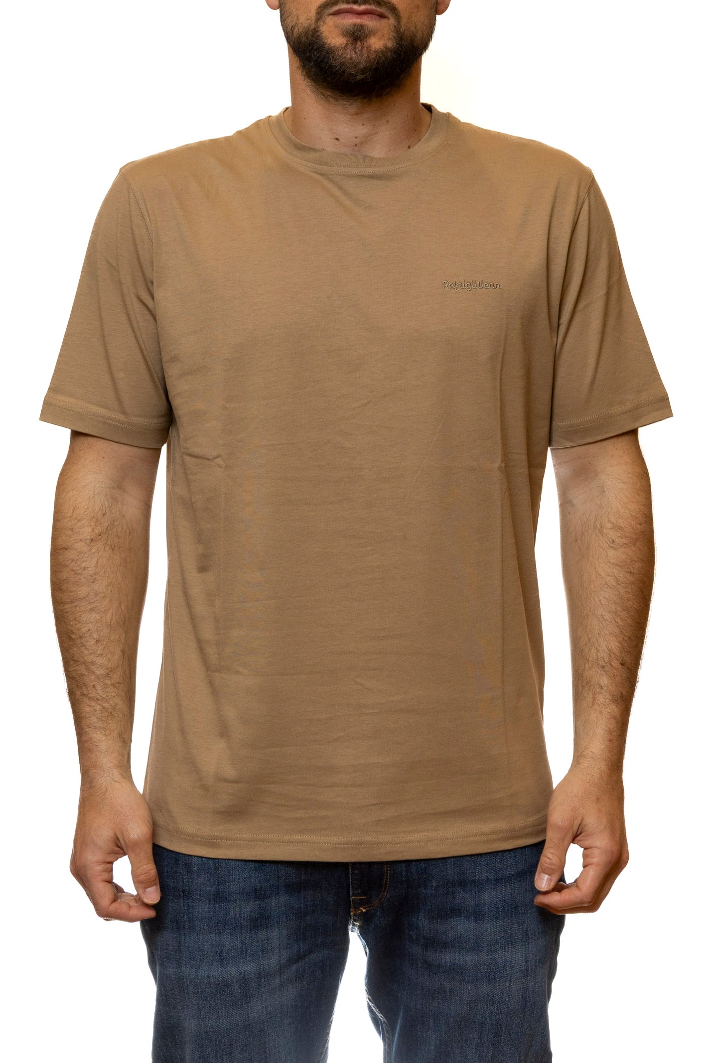 REFRIGIWEAR girocollo cotone sabbia T62800 HALEN-A01320