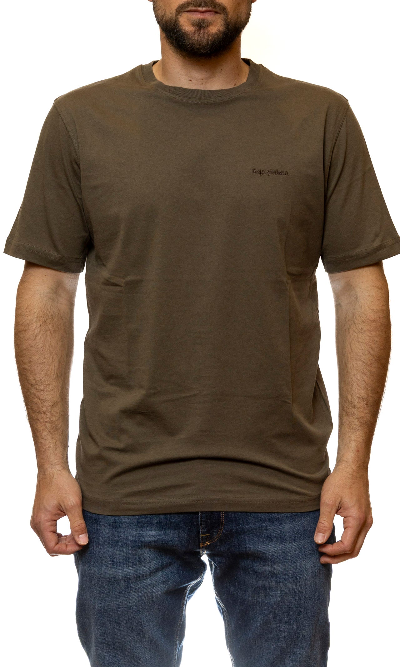 REFRIGIWEAR girocollo cotone marrone T62800 HALEN-H01500