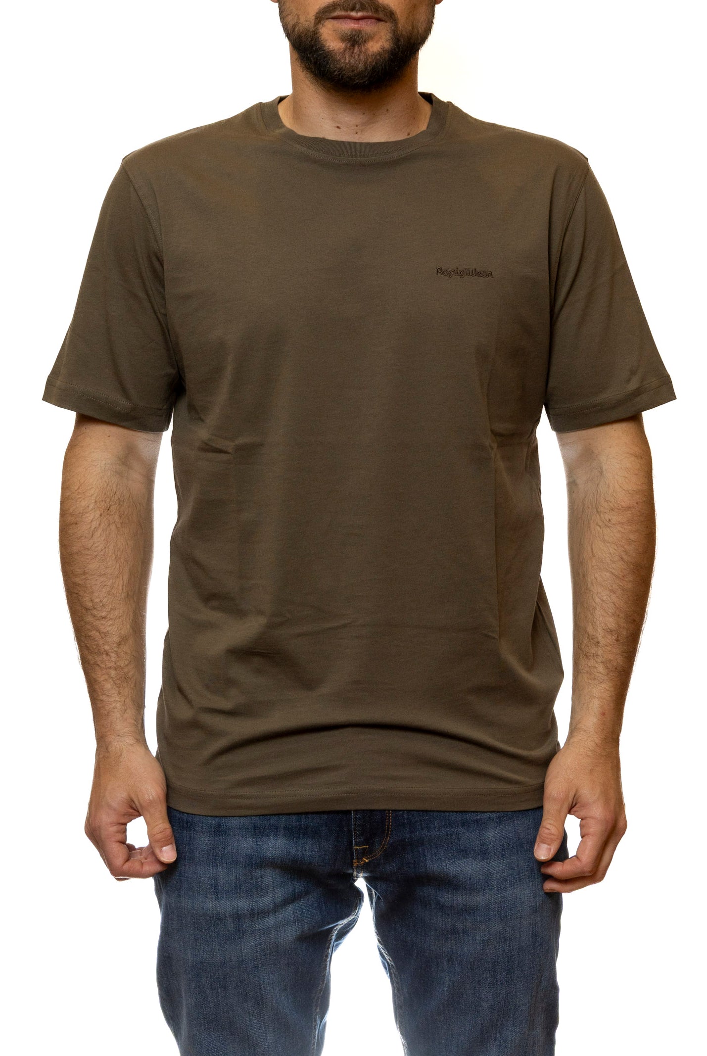 REFRIGIWEAR girocollo cotone marrone T62800 HALEN-H01500