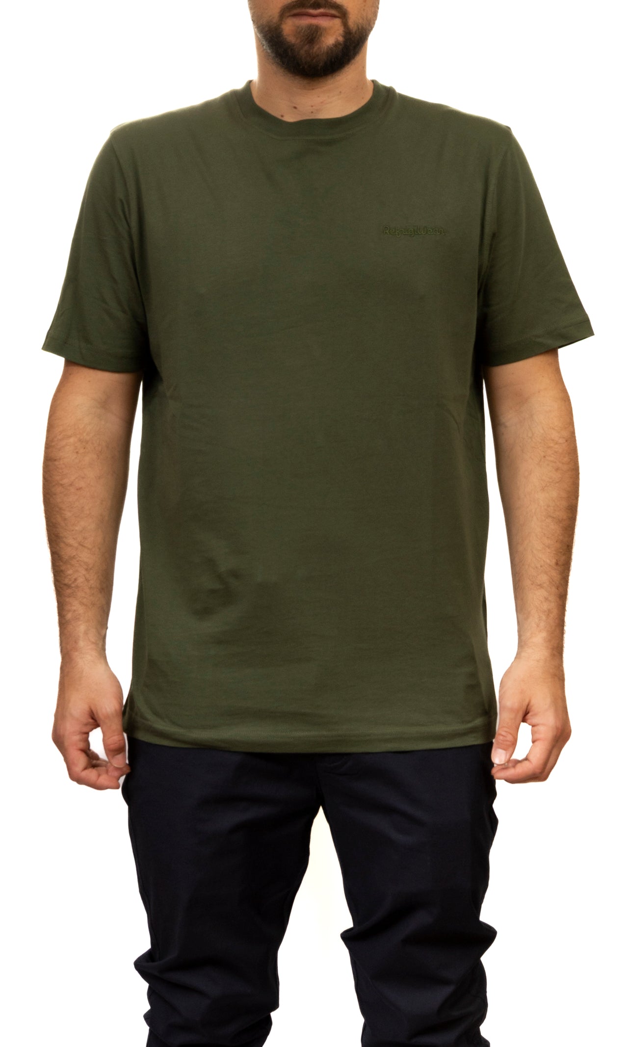 REFRIGIWEAR girocollo cotone verde T62800 HALEN-E00312