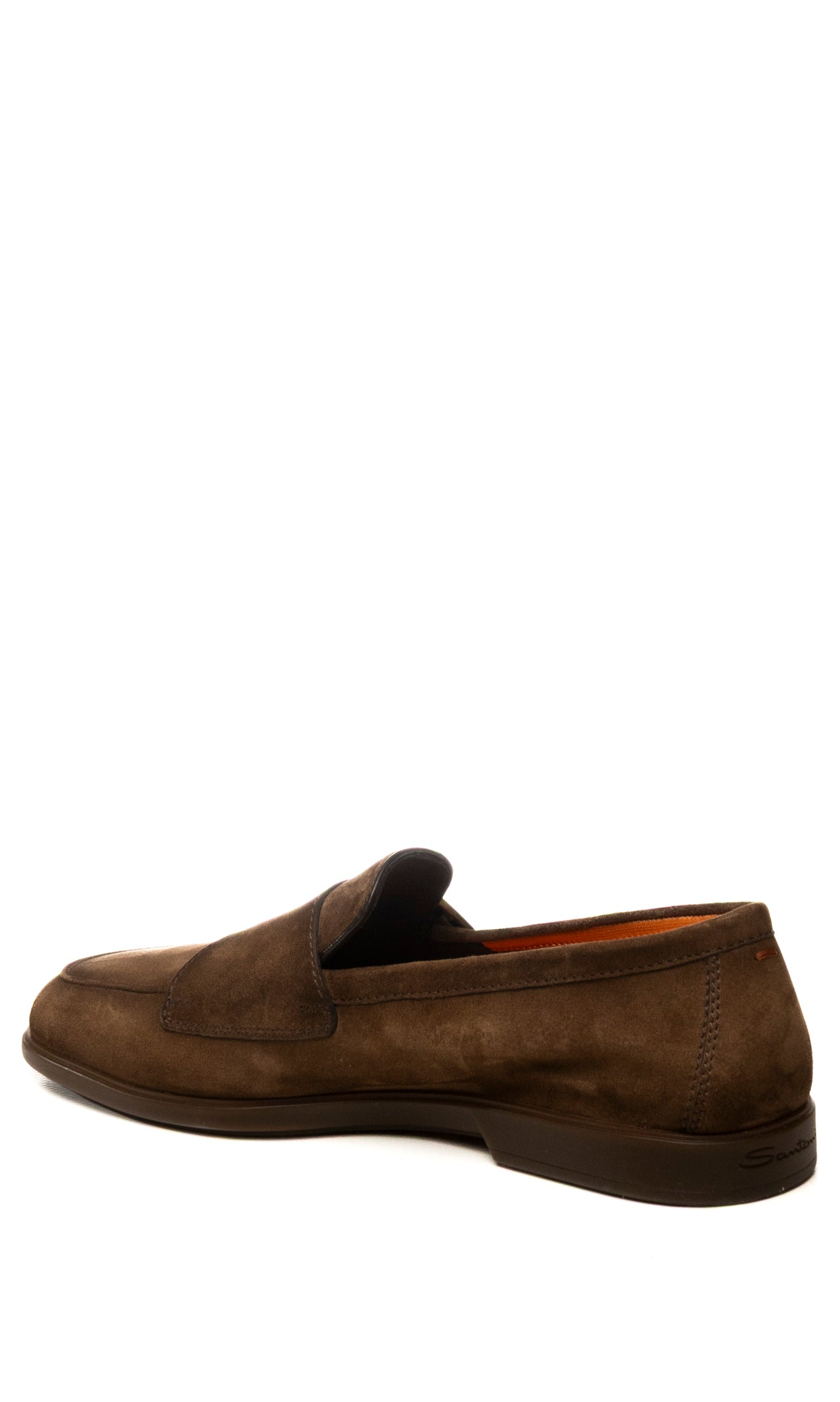 SANTONI Mocassino doppia fibbia camoscio moro 19006 BROWN-M21
