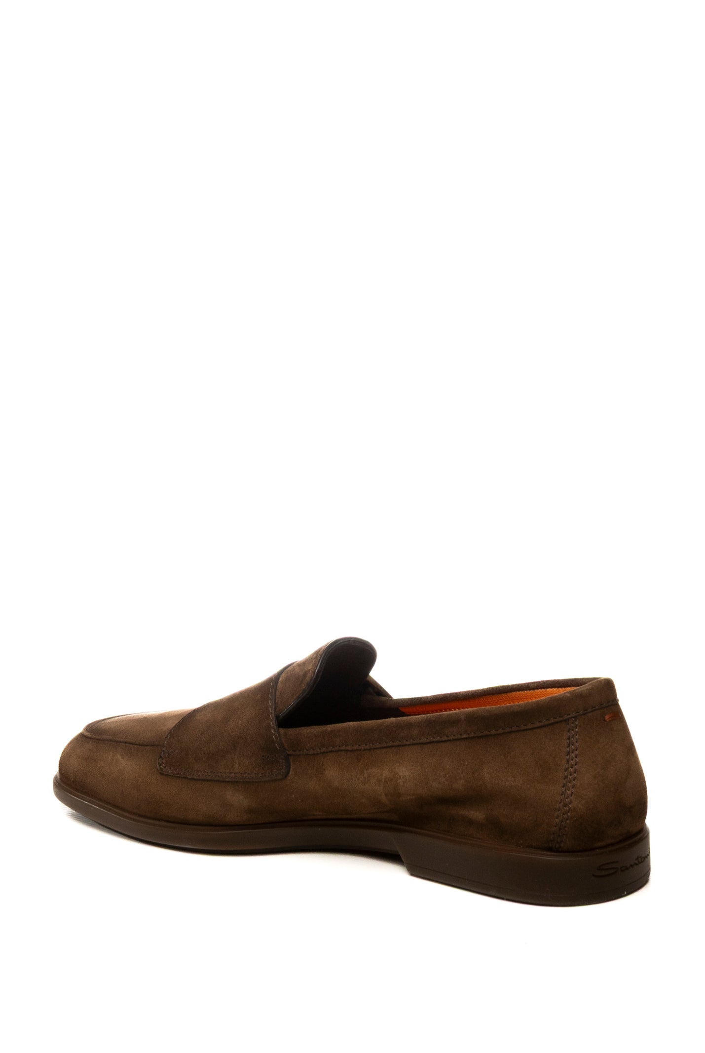 SANTONI Mocassino doppia fibbia camoscio moro 19006 BROWN-M21