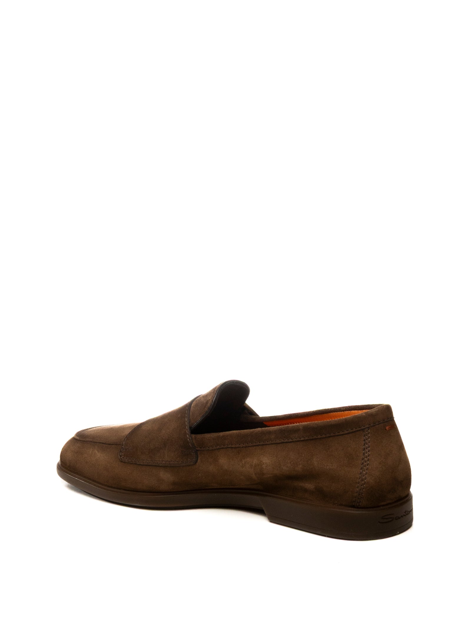 SANTONI Mocassino doppia fibbia camoscio moro 19006 BROWN-M21
