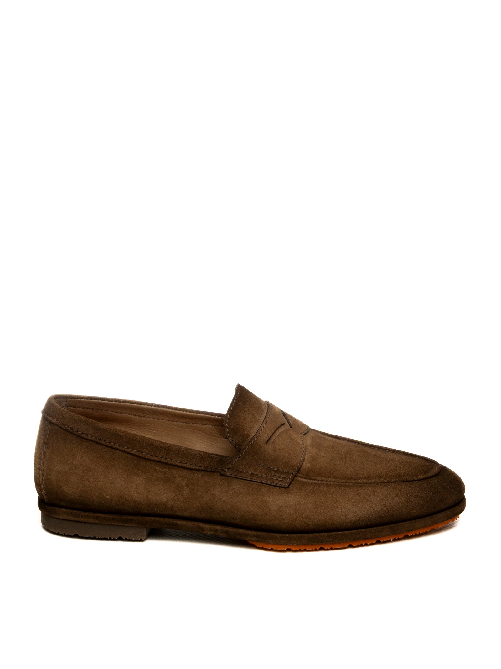 SANTONI Mocassino camoscio marrone 19298 BROWN-M21