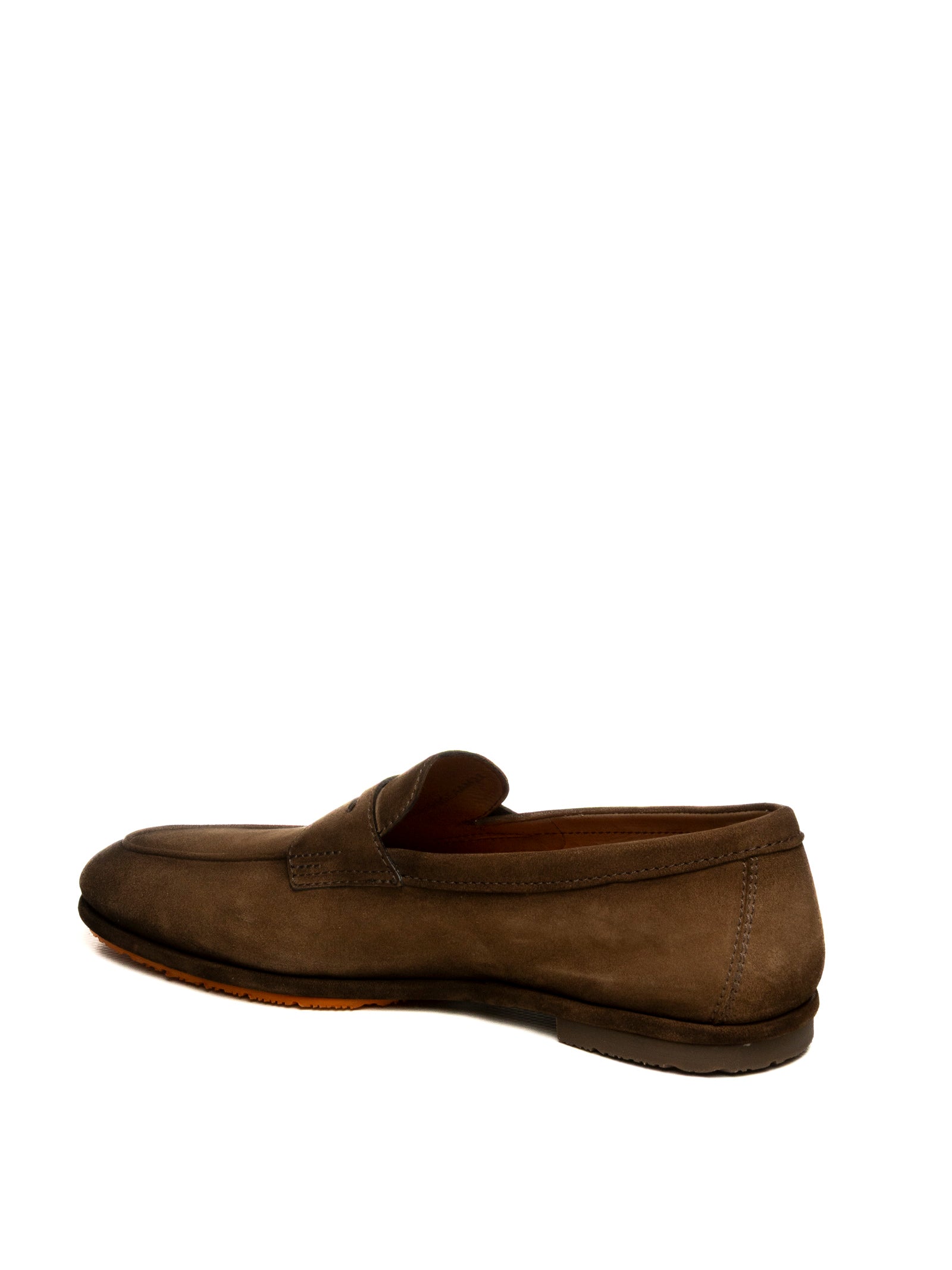 SANTONI Mocassino camoscio marrone 19298 BROWN-M21