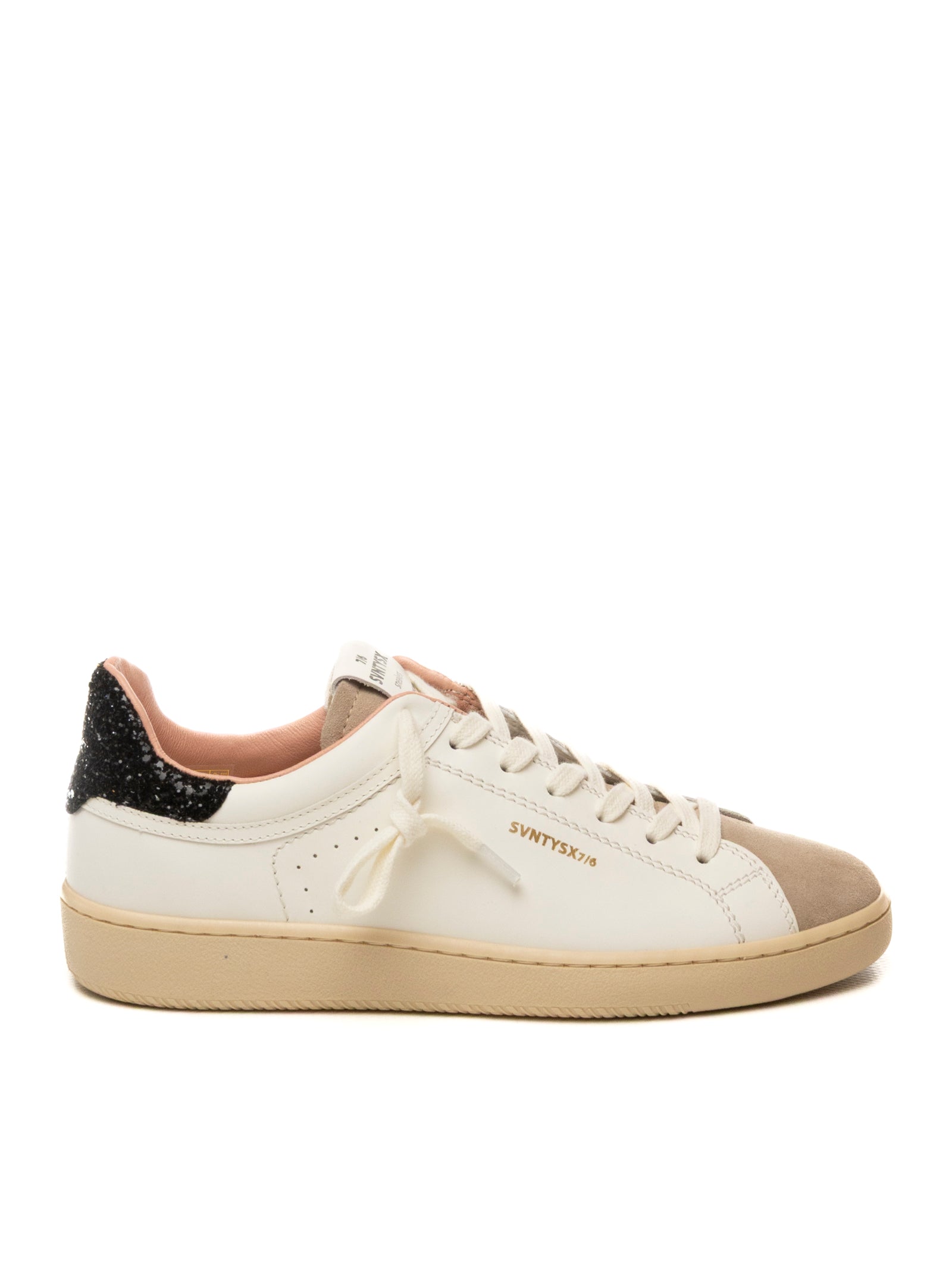 THE 76 sneaker jump bianco/nero JUMP D PELLE-WHI/BLACK