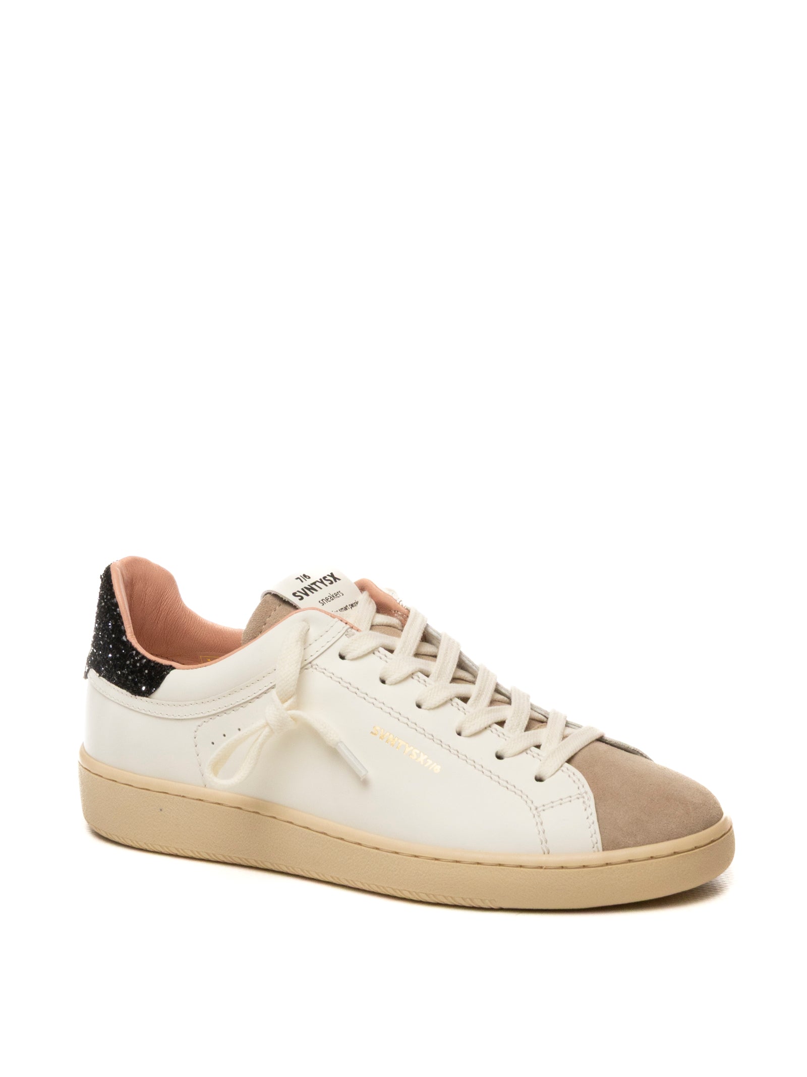 THE 76 sneaker jump bianco/nero JUMP D PELLE-WHI/BLACK