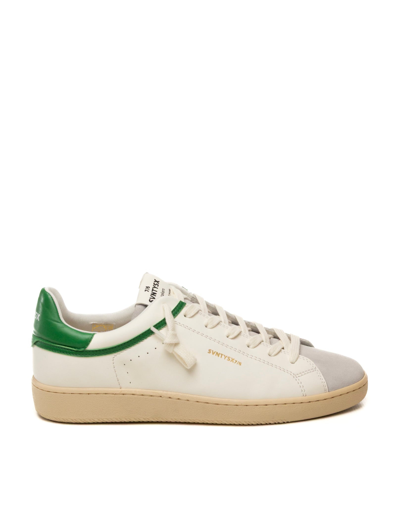 THE 76 Sneaker jump bianco/verde JUMP U PELLE-BIA/VER