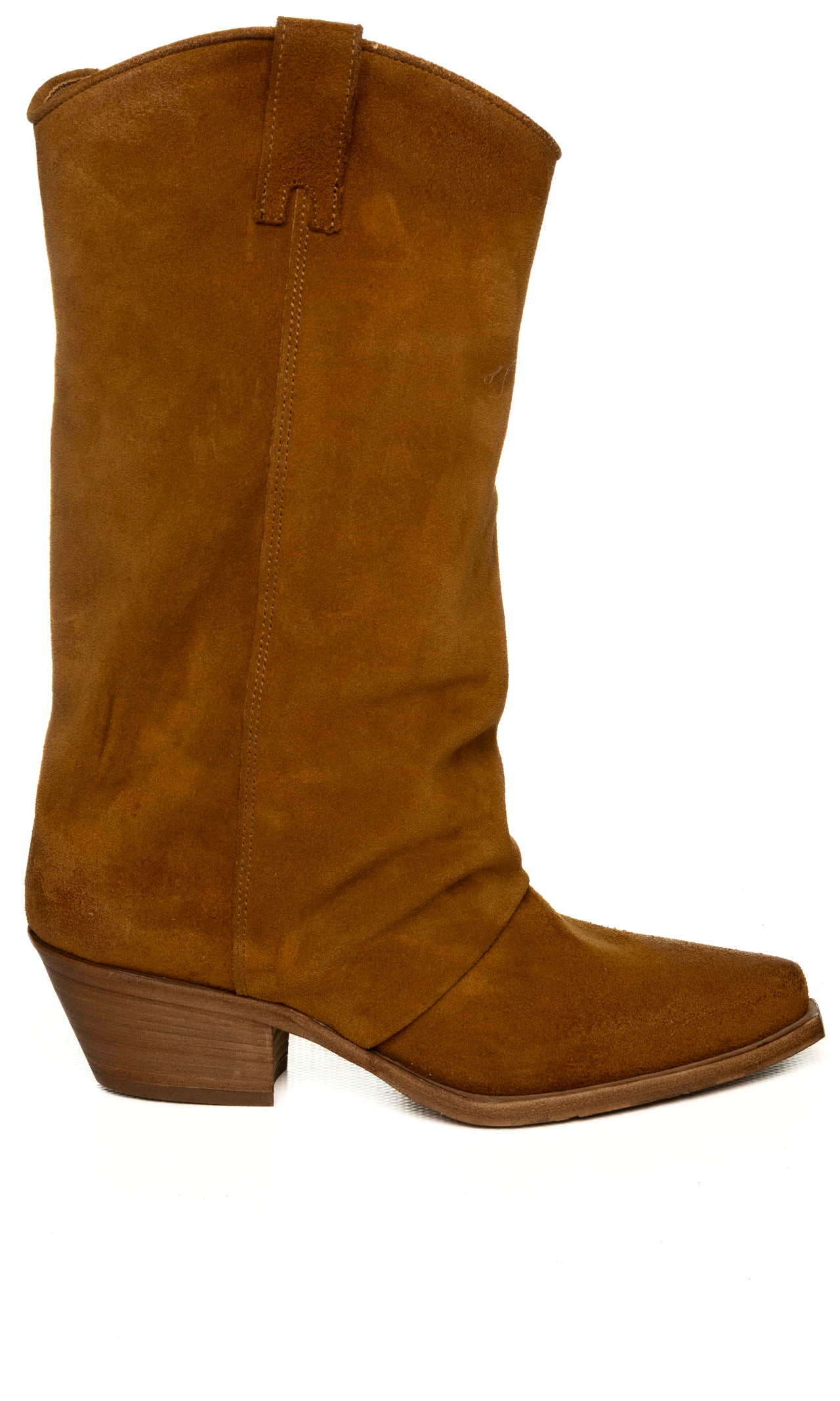 UP44 Stivale texano camoscio cuoio DX909 INGR-CUOIO