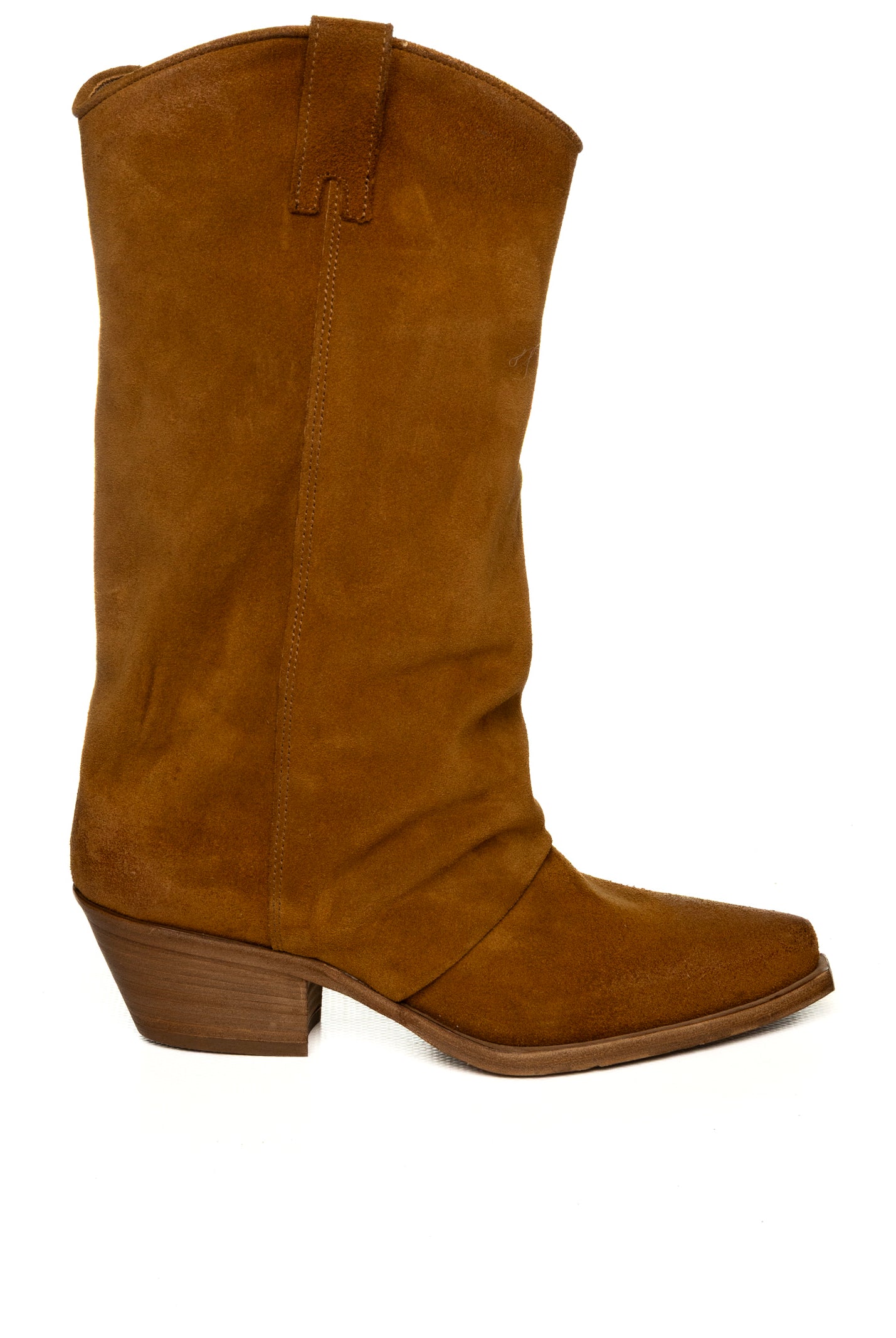UP44 Stivale texano camoscio cuoio DX909 INGR-CUOIO