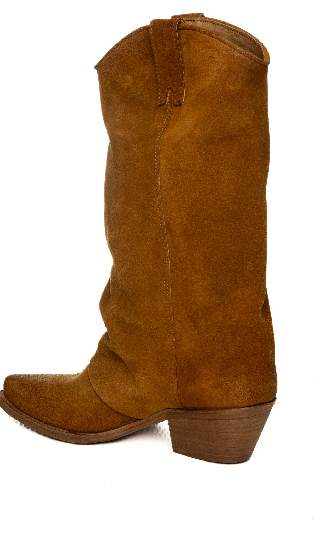 UP44 Stivale texano camoscio cuoio DX909 INGR-CUOIO