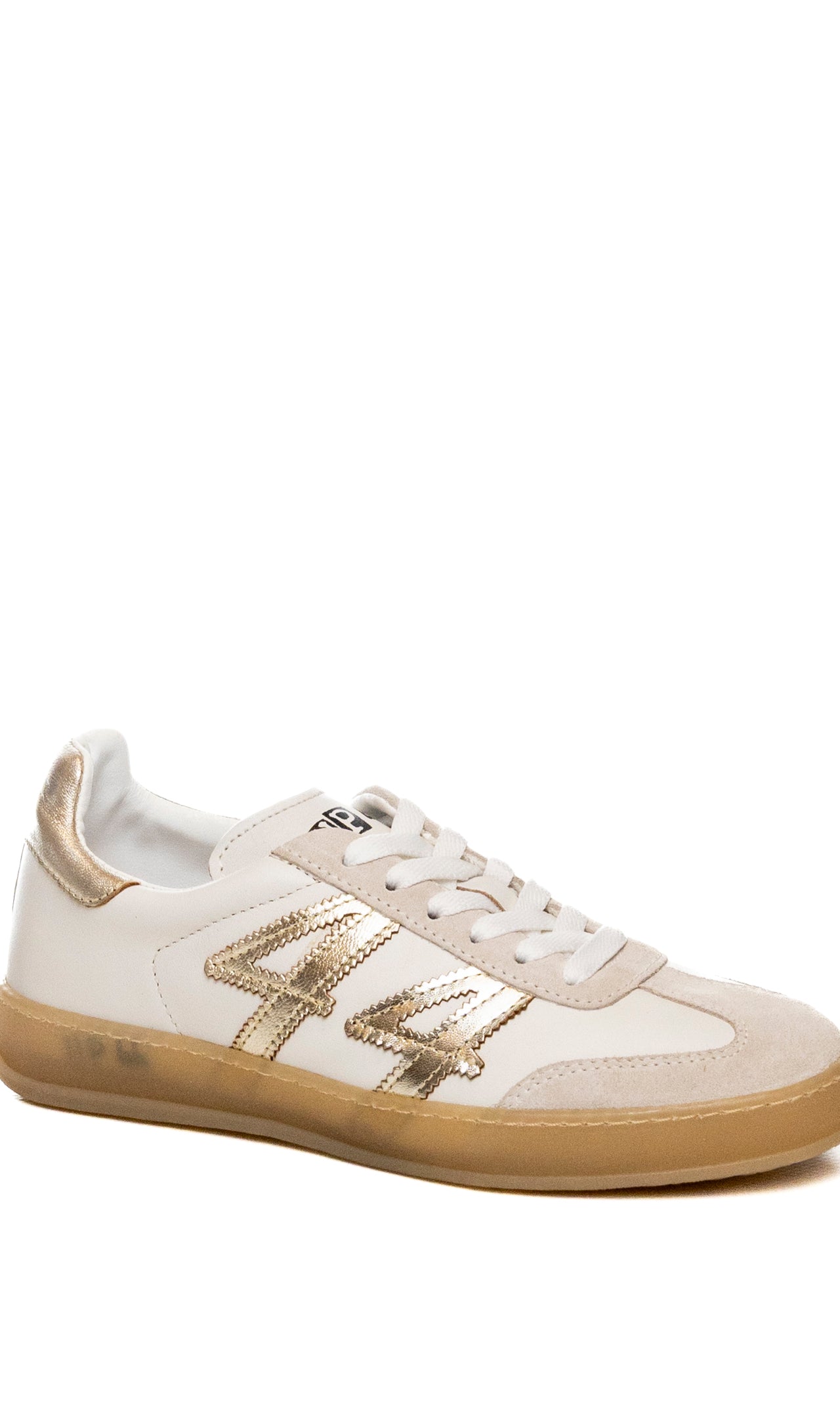 UP44 sneaker bianco/platino W3 PEL/SUE-BIA/PLATI