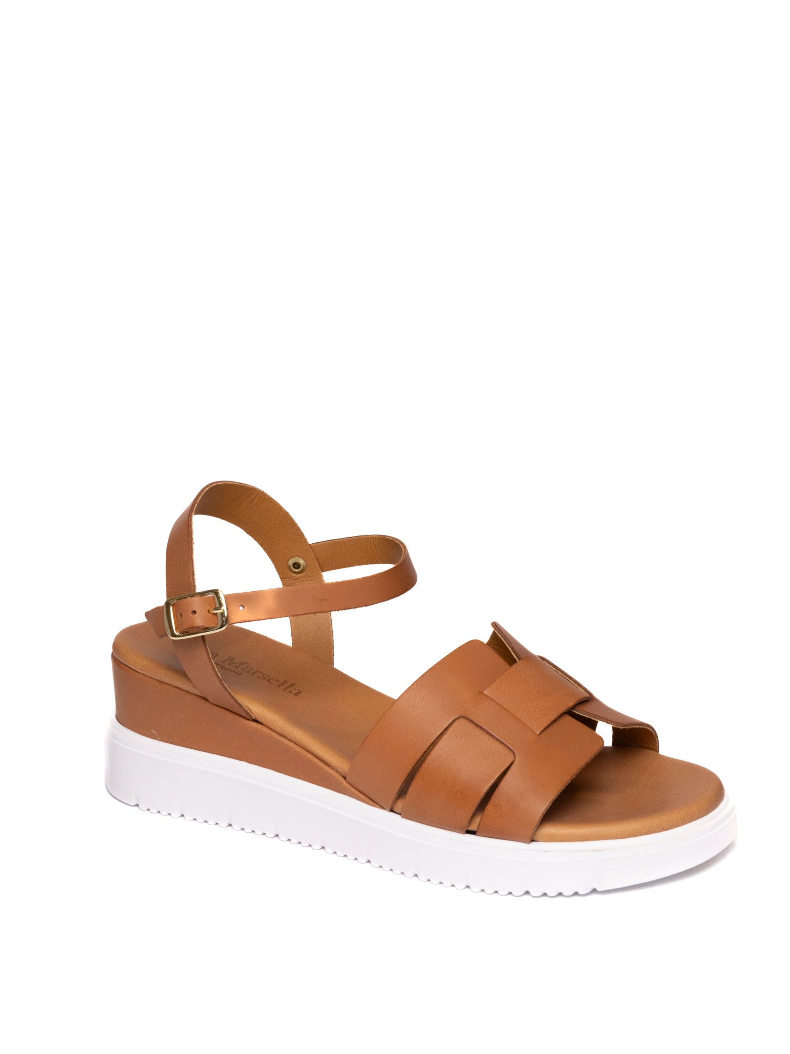 YUNA MARSELLA Sandalo pelle cuoio FZ-318 VIT-CUOIO
