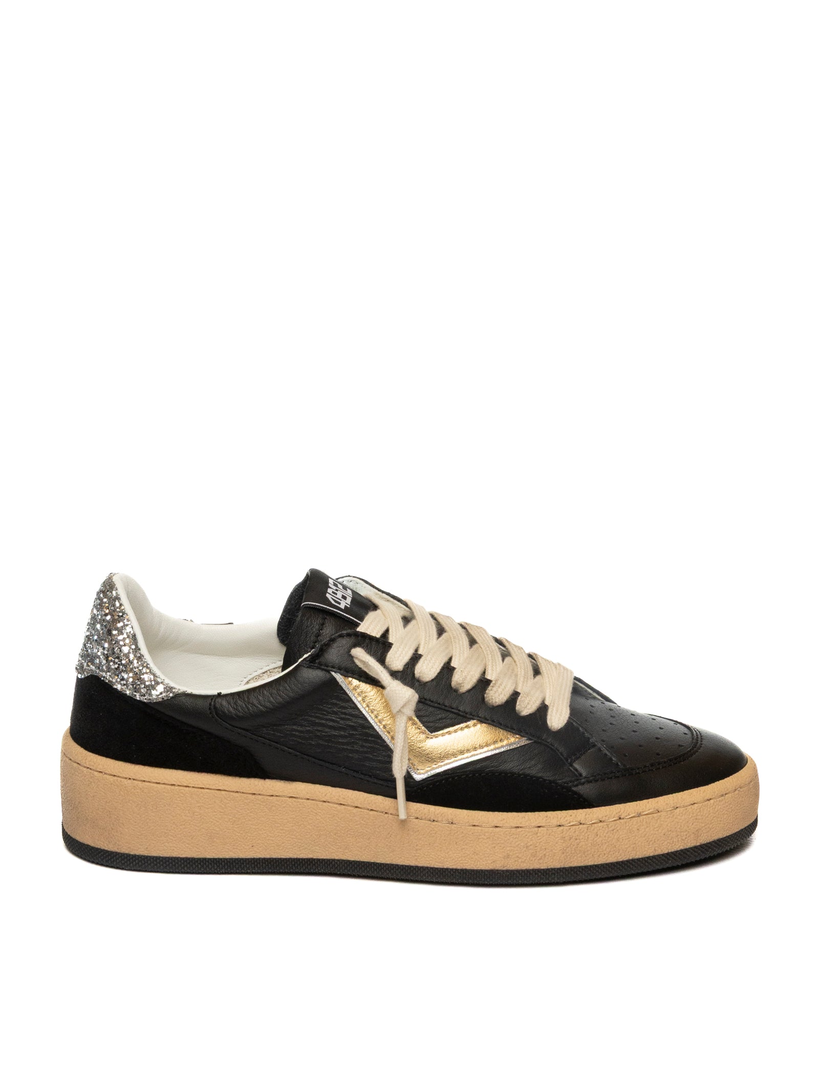 4B12 Sneaker play new nero/oro PLAYNEW D PELLE-221 